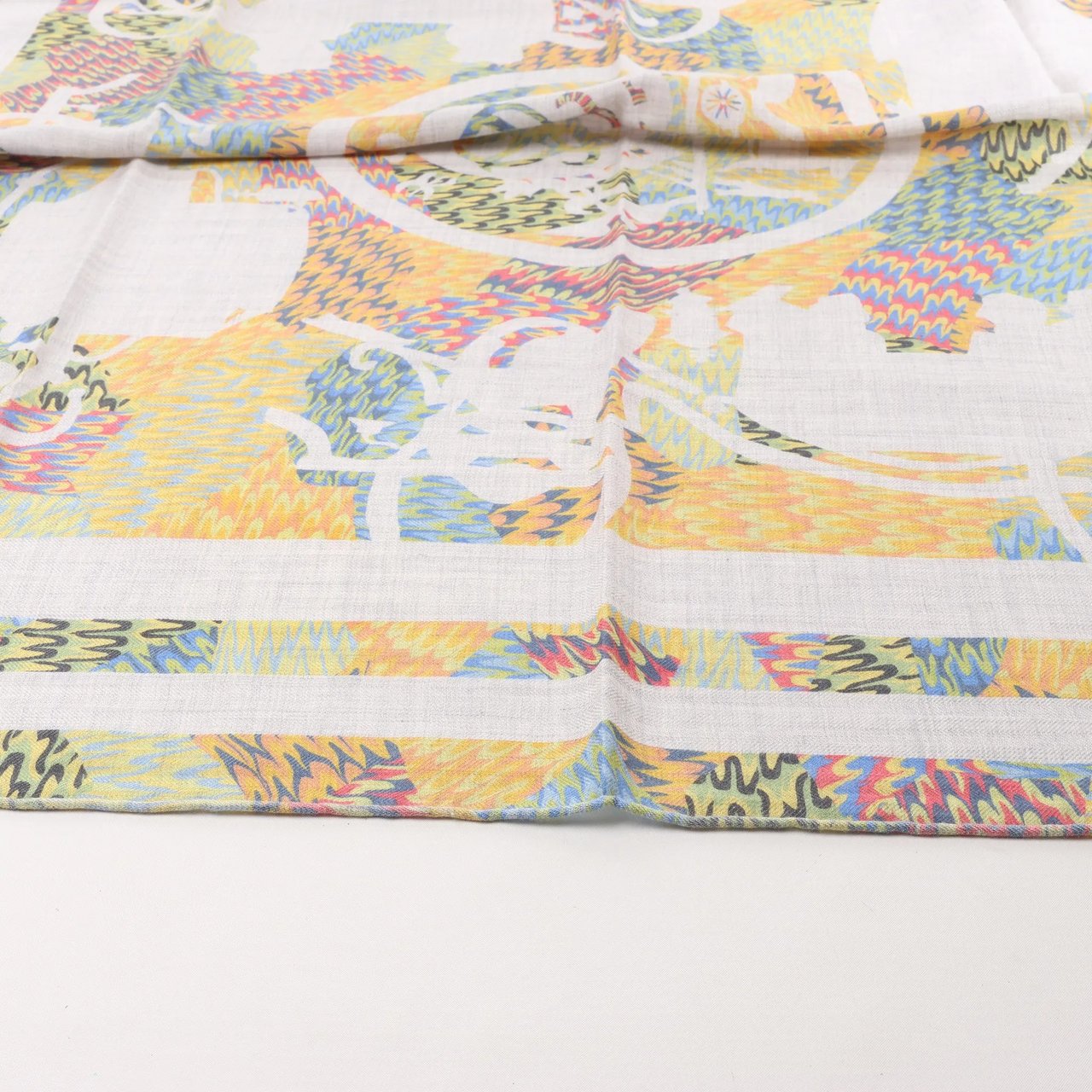 Hermès Hermès Carré 90 "MARBLE EX-LIBRIS" Cashmere & Silk handkerchief in Multicolor Divers