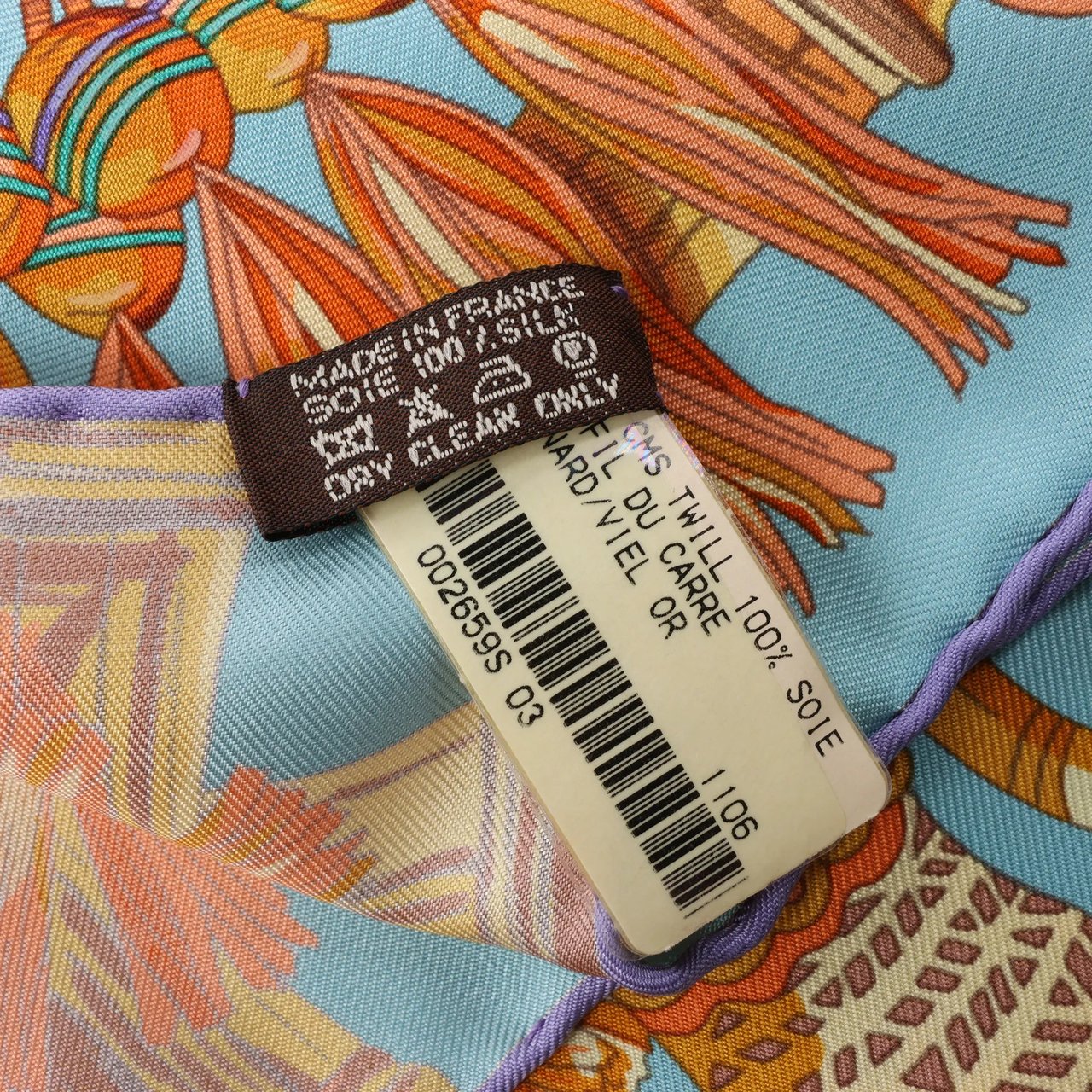 Hermès Hermès Carré 90 "AU FIL DU CARRE" Silk handkerchief in Multicolor Divers