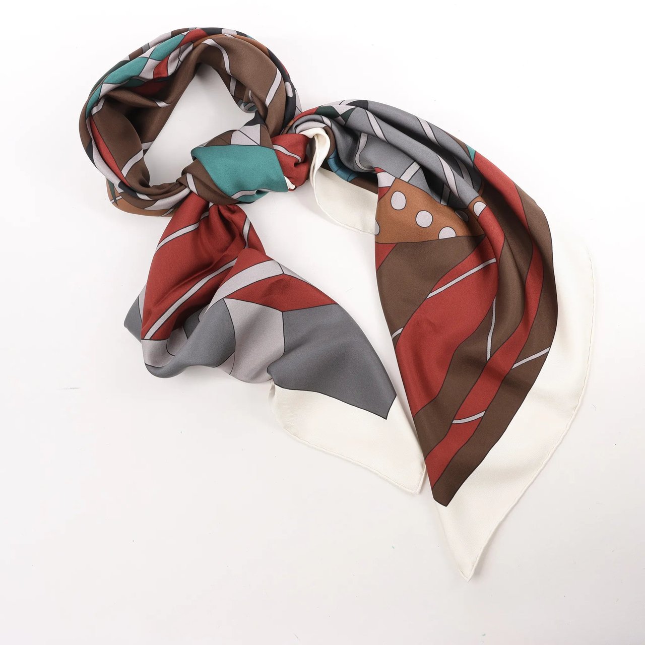 Hermès Hermès Carré 140 "ONE TWO THREE AND AWAY WE GO" Silk handkerchief in Gray Grijs