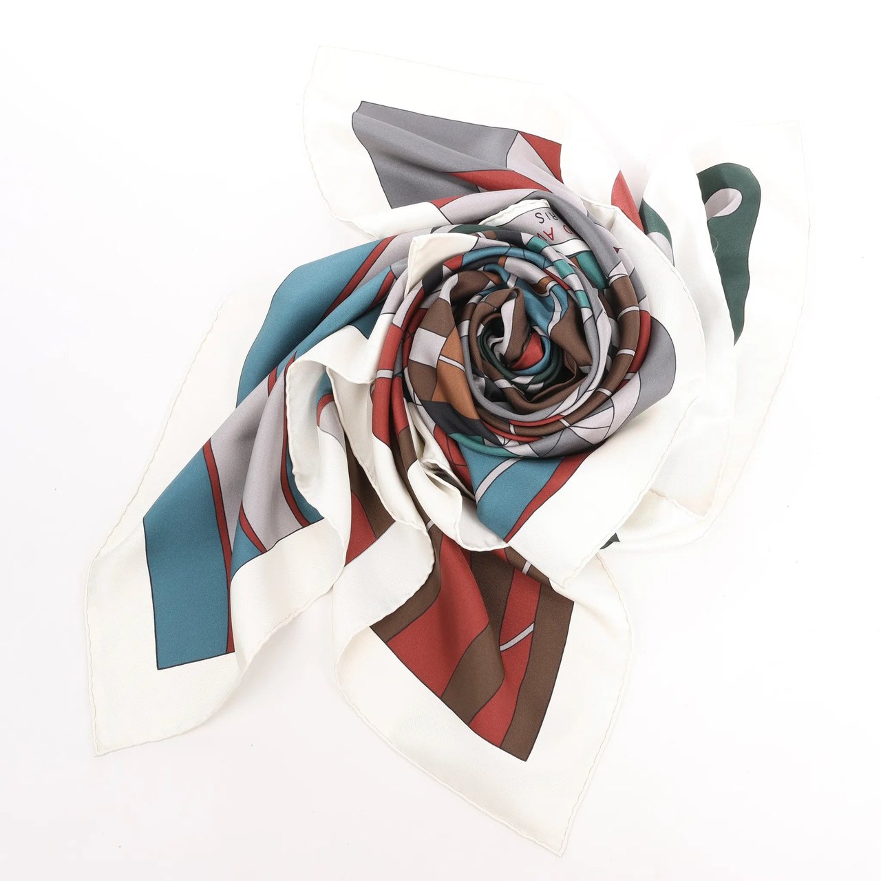 Hermès Hermès Carré 140 "ONE TWO THREE AND AWAY WE GO" Silk handkerchief in Gray Grijs