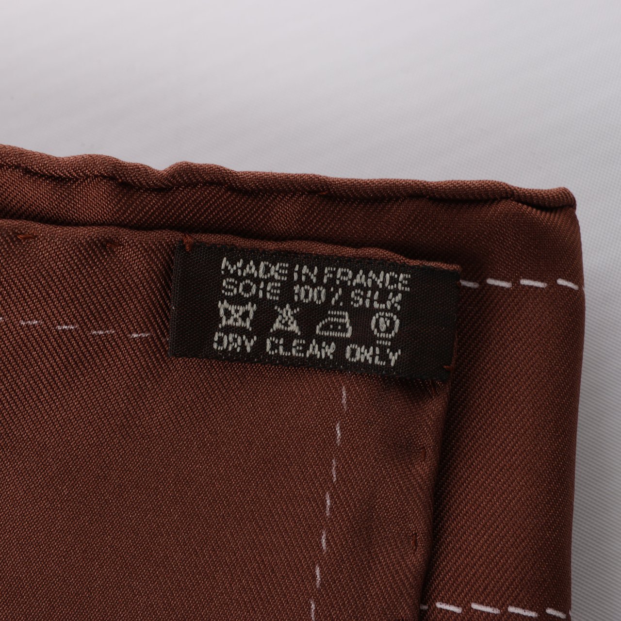 Hermès Hermès Carré 90 "Monsieur et Madame" Silk handkerchief in Brown Bruin