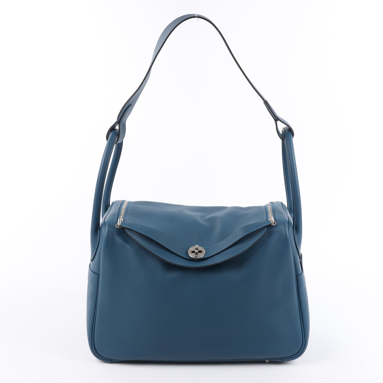 Hermès Hermes Lindy 34 Veau Swift Blue de galice Silver Metal Fittings 2Way Handbag □R: 2014 Navy
