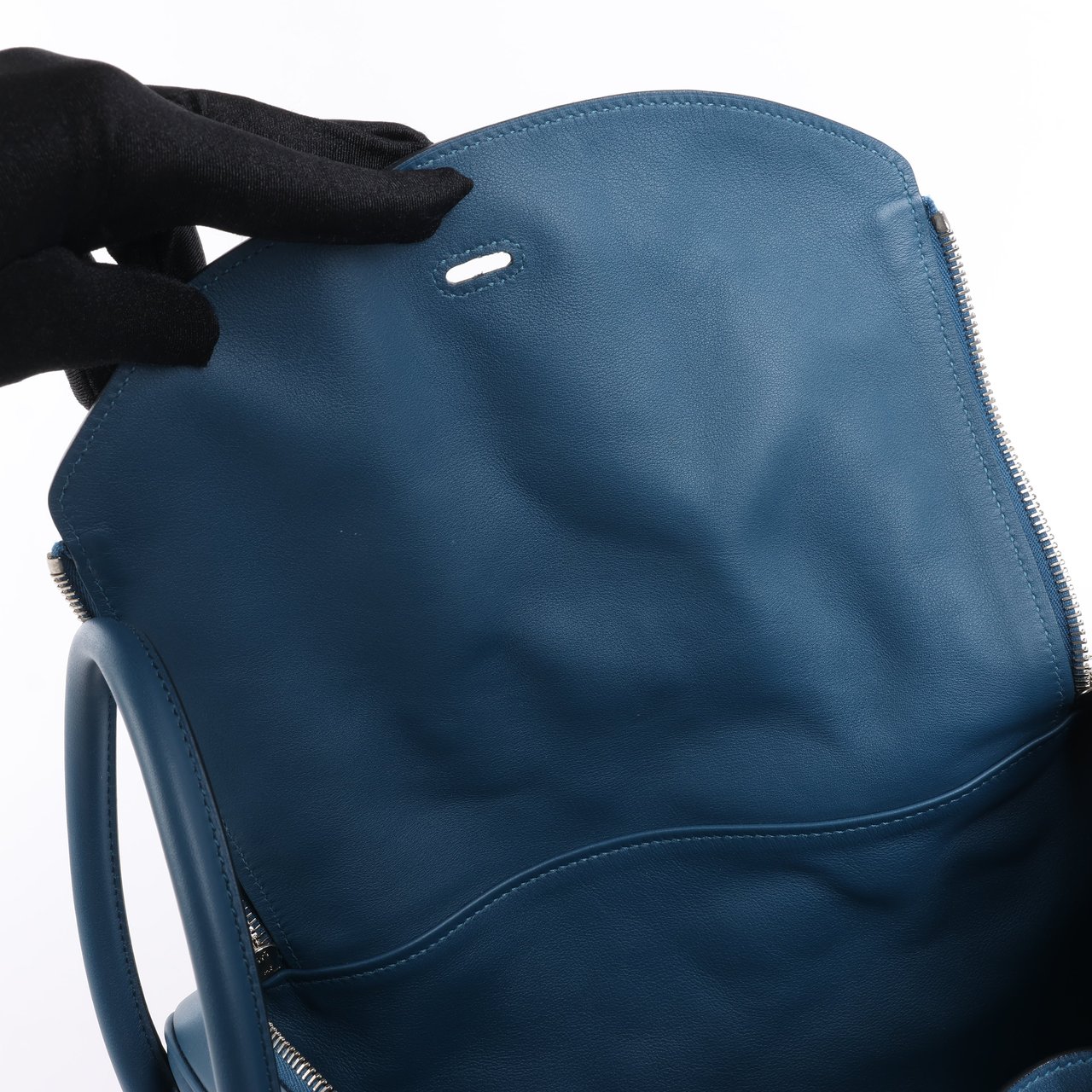 Hermès Hermes Lindy 34 Veau Swift Blue de galice Silver Metal Fittings 2Way Handbag □R: 2014 Navy