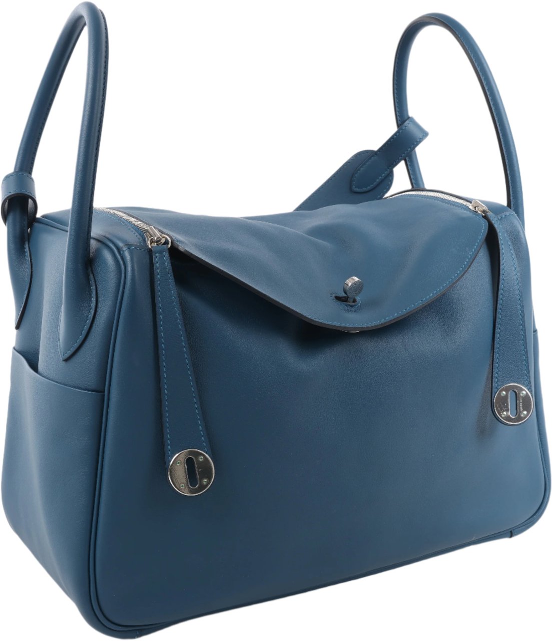 Hermès Hermes Lindy 34 Veau Swift Blue de galice Silver Metal Fittings 2Way Handbag □R: 2014 Navy