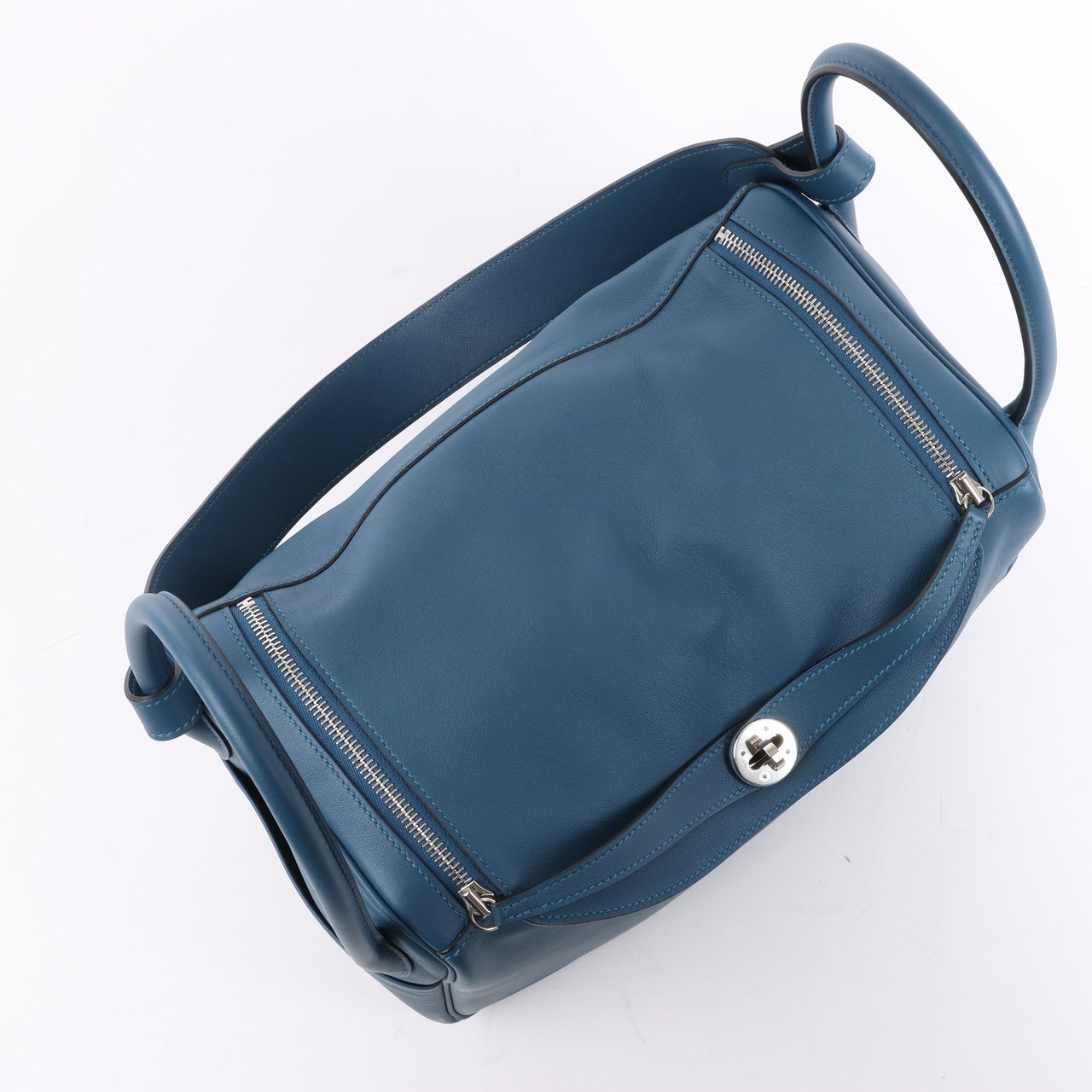 Hermès Hermes Lindy 34 Veau Swift Blue de galice Silver Metal Fittings 2Way Handbag □R: 2014 Navy