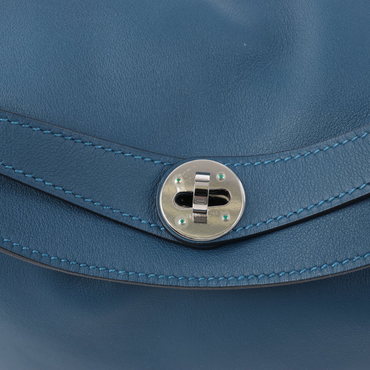 Hermès Hermes Lindy 34 Veau Swift Blue de galice Silver Metal Fittings 2Way Handbag □R: 2014 Navy