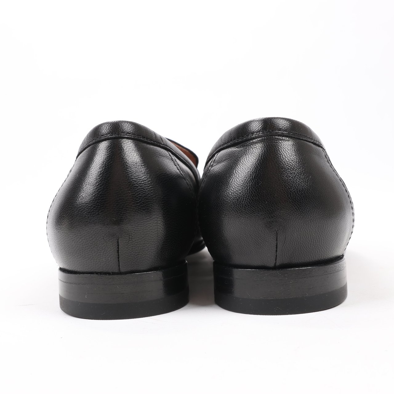 Hermès HERMES Paris Leather Loafers in Black, Size 38.5 EU Zwart