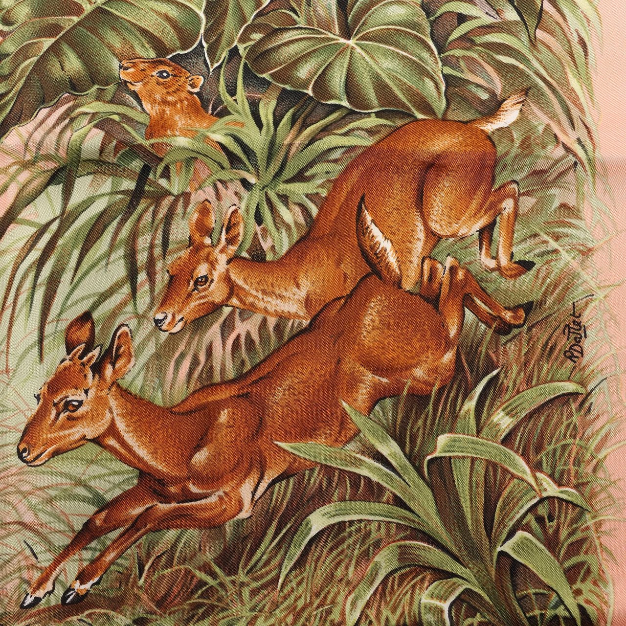 Hermès Hermès Carré 90 "EQUATEUR" Silk handkerchief in Pink Roze