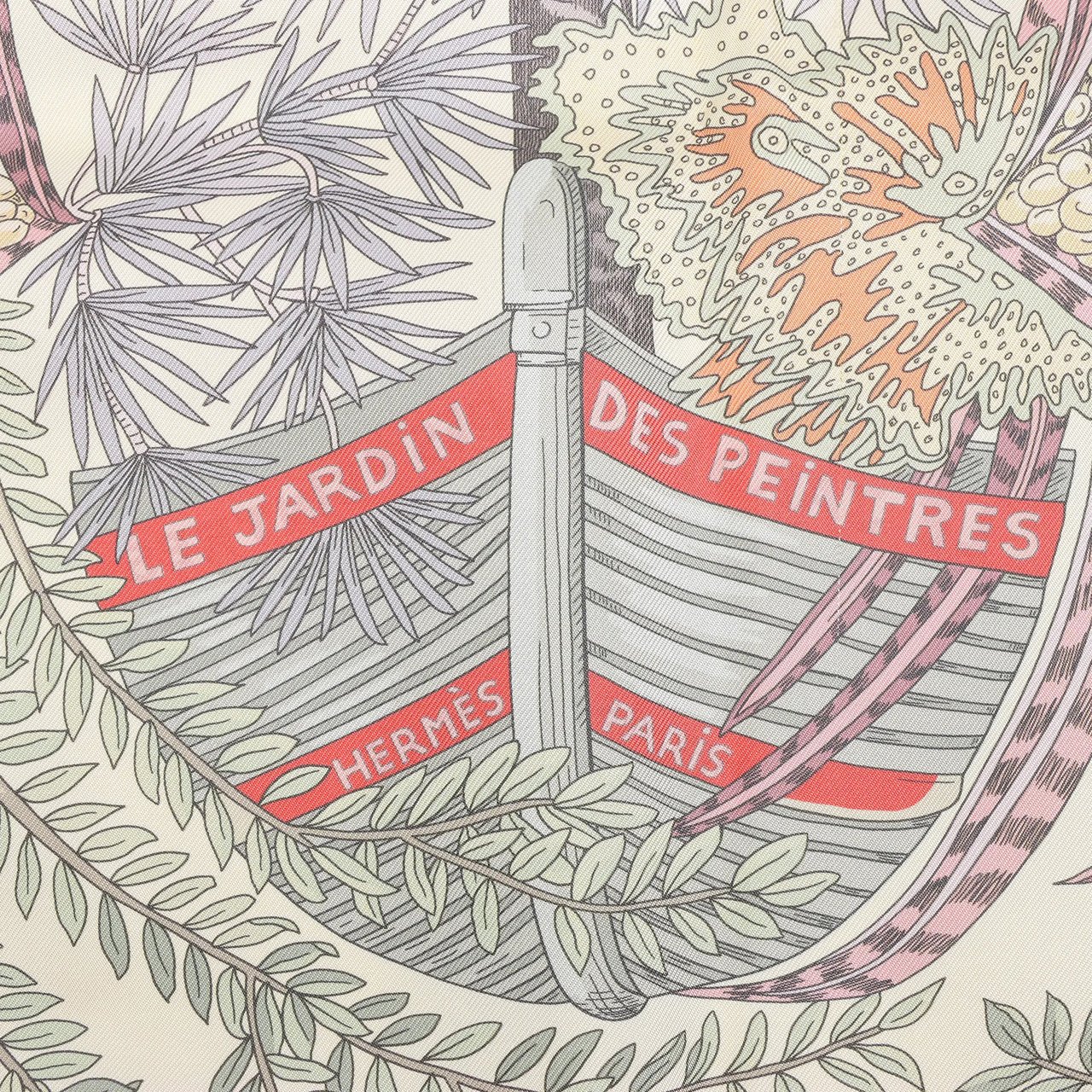 Hermès Hermès Carré Double face 90 "LES JARDIN DES PEINTRES" Silk handkerchief in Multicolor Divers