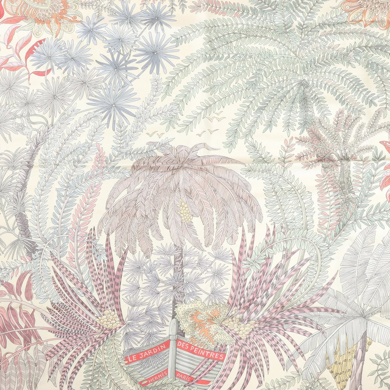 Hermès Hermès Carré Double face 90 "LES JARDIN DES PEINTRES" Silk handkerchief in Multicolor Divers