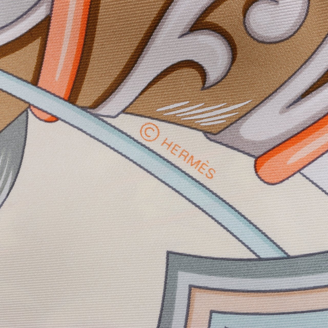 Hermès Hermes Carré 90 "HARNAIS DE COEUR" Silk handkerchief in Multicolor Divers