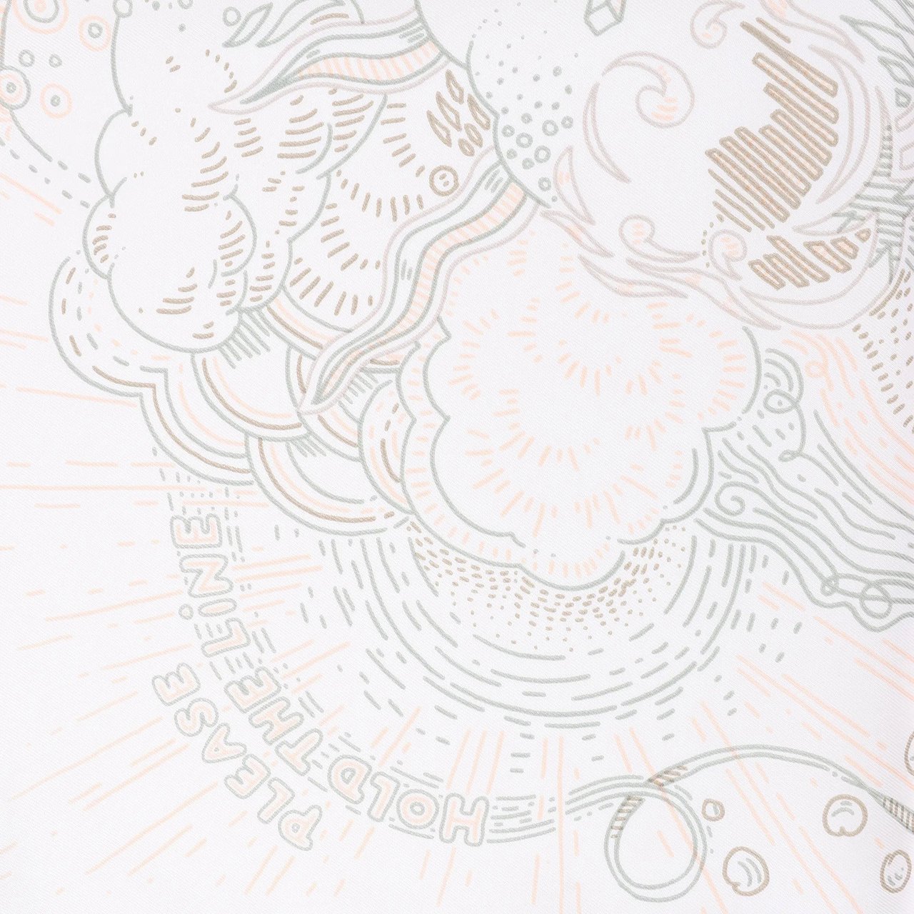 Hermès Hermès Carré 90 "PLEASE HOLD THE LINE" Silk handkerchief in White Wit