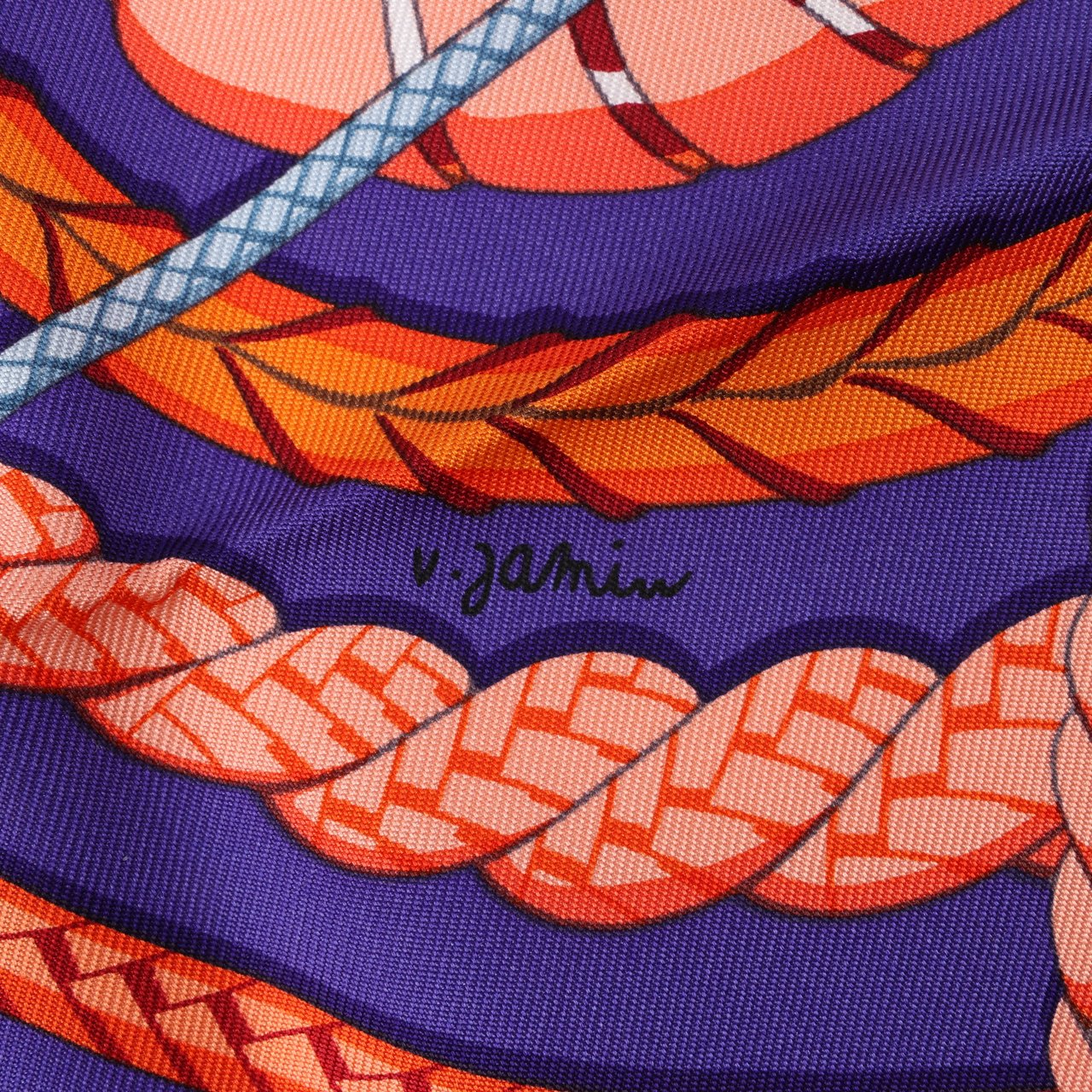 Hermès Hermès Carré 90 Fouets et Badines" 100% Silk Scarf in Purple Paars