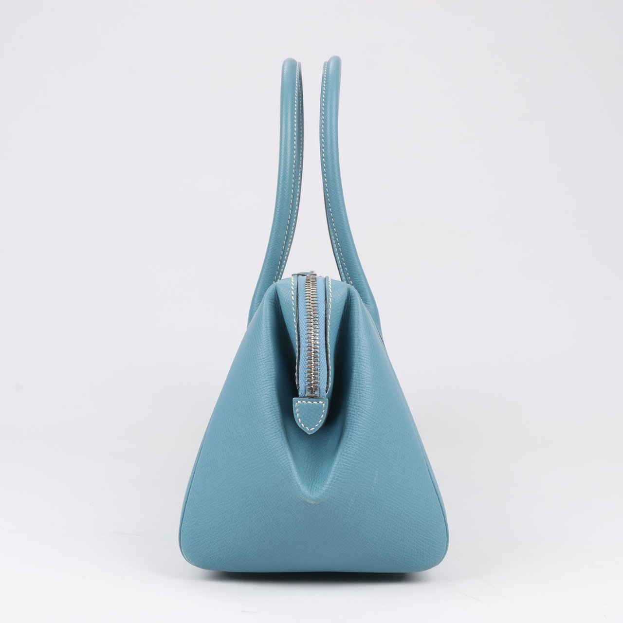 Hermès HERMES Paris Bombay 35 Veau Epsom Blue Jean Silver Metal Fittings Handbag □K: 2007 Blauw