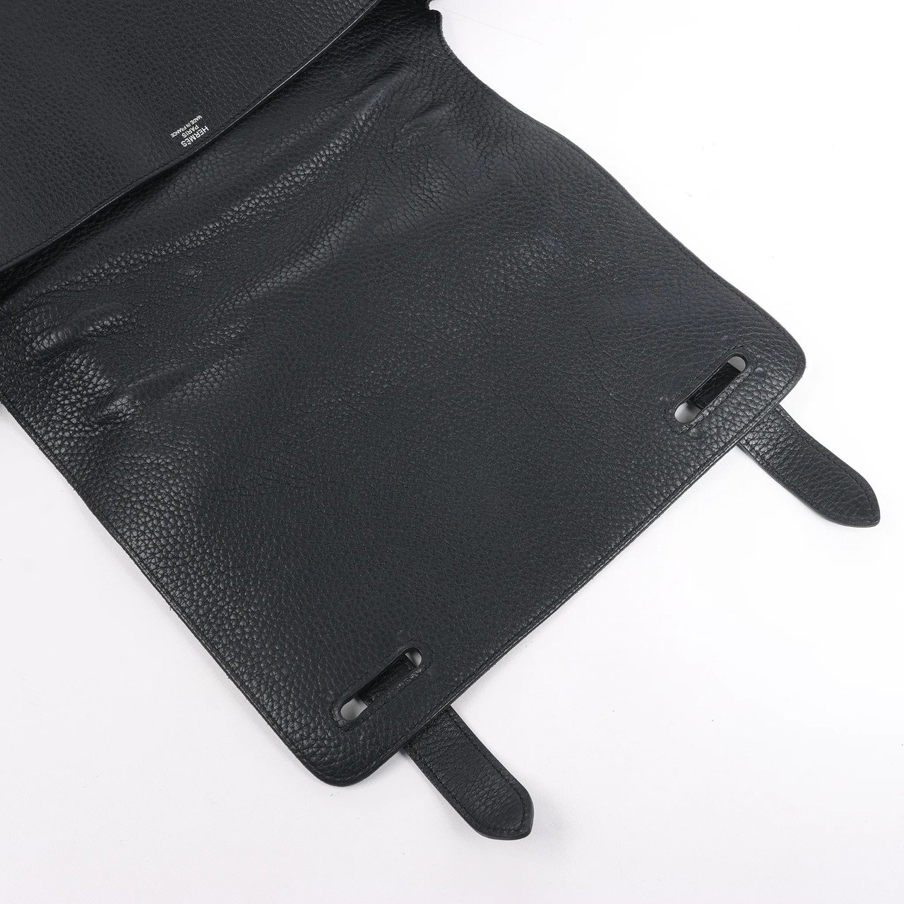 Hermès HERMES Steve Caporal 27 Taurillon Clemence in Black and Silver Metal Fittings Crossbody Bag X: 2016 Zwart