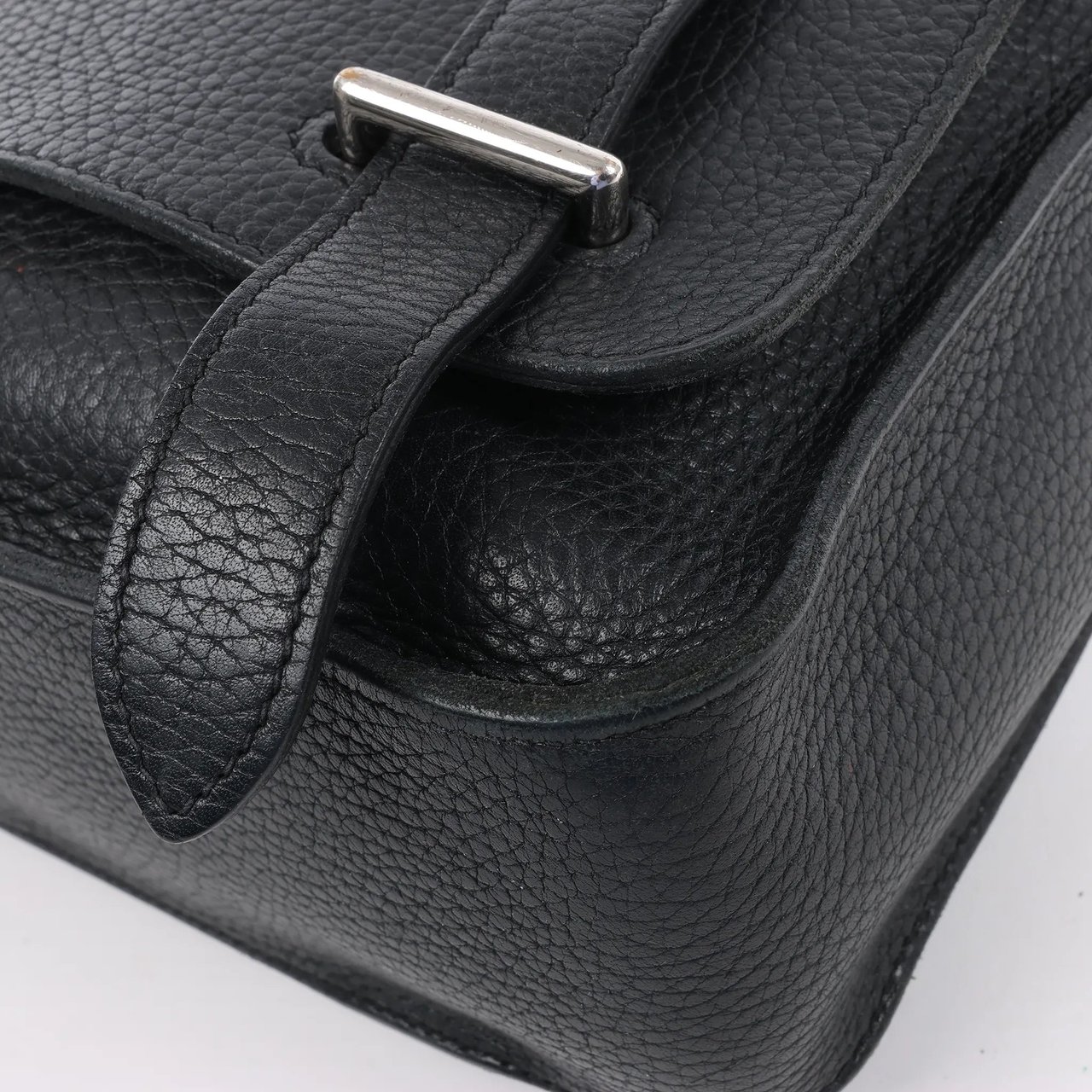 Hermès HERMES Steve Caporal 27 Taurillon Clemence in Black and Silver Metal Fittings Crossbody Bag X: 2016 Zwart