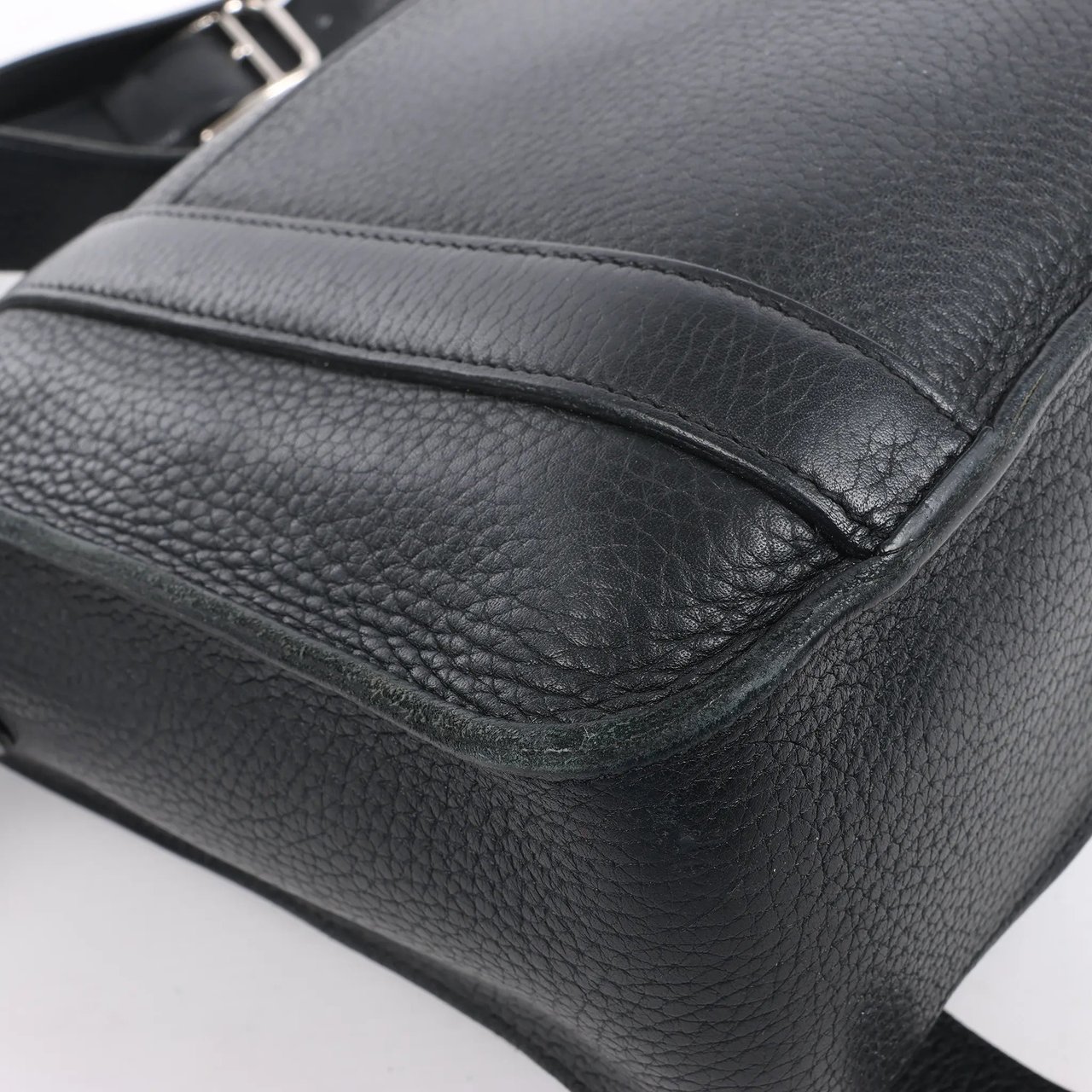 Hermès HERMES Steve Caporal 27 Taurillon Clemence in Black and Silver Metal Fittings Crossbody Bag X: 2016 Zwart