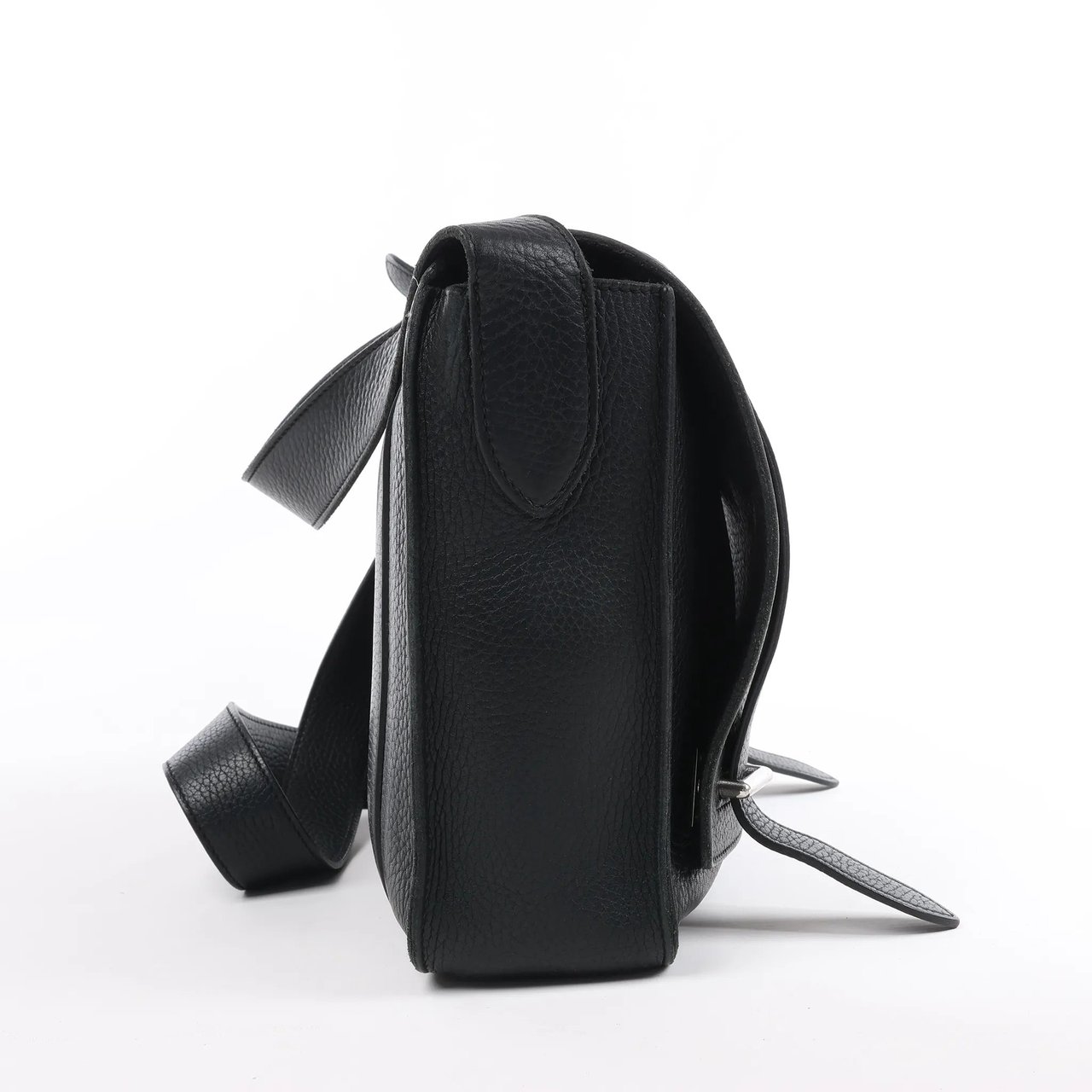 Hermès HERMES Steve Caporal 27 Taurillon Clemence in Black and Silver Metal Fittings Crossbody Bag X: 2016 Zwart