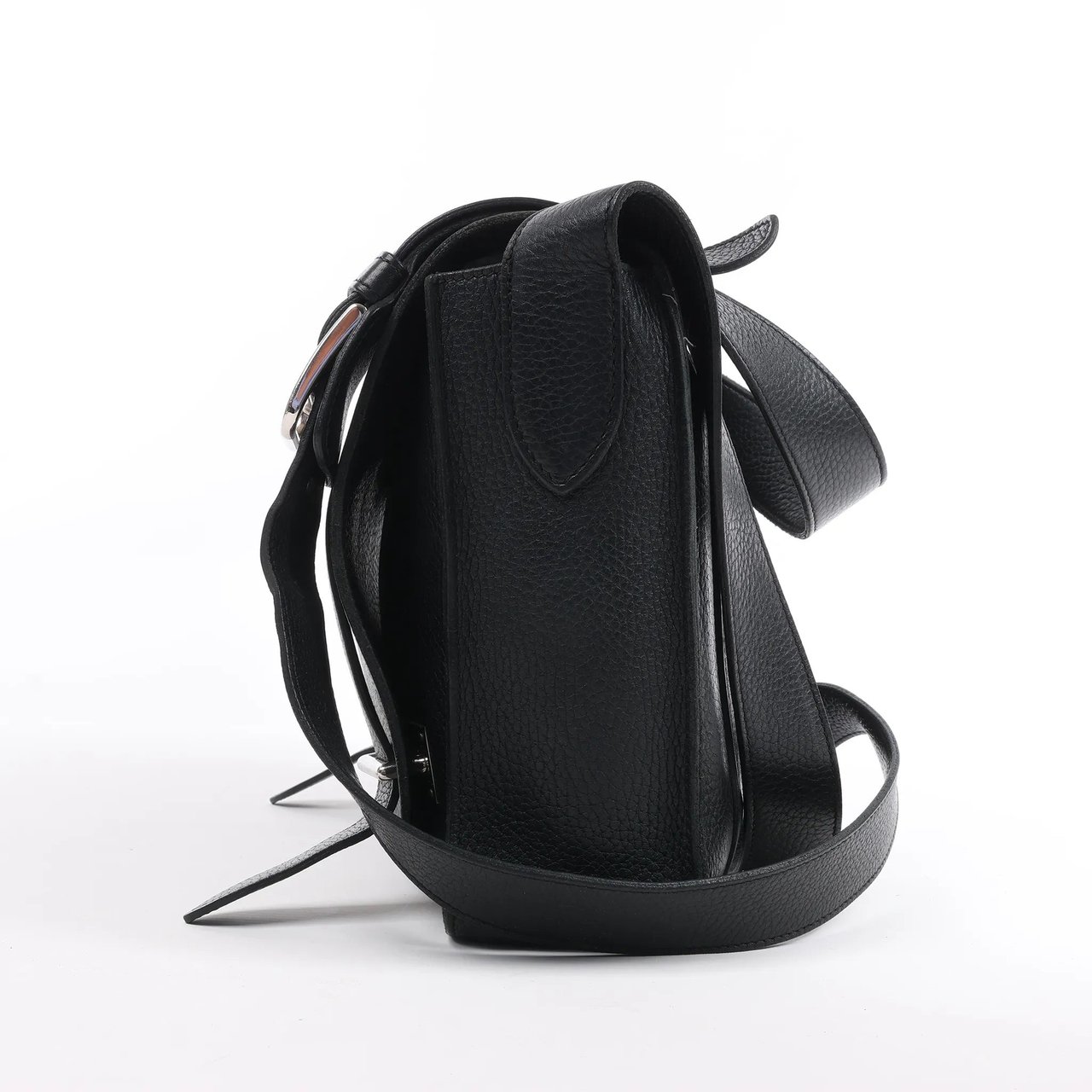 Hermès HERMES Steve Caporal 27 Taurillon Clemence in Black and Silver Metal Fittings Crossbody Bag X: 2016 Zwart