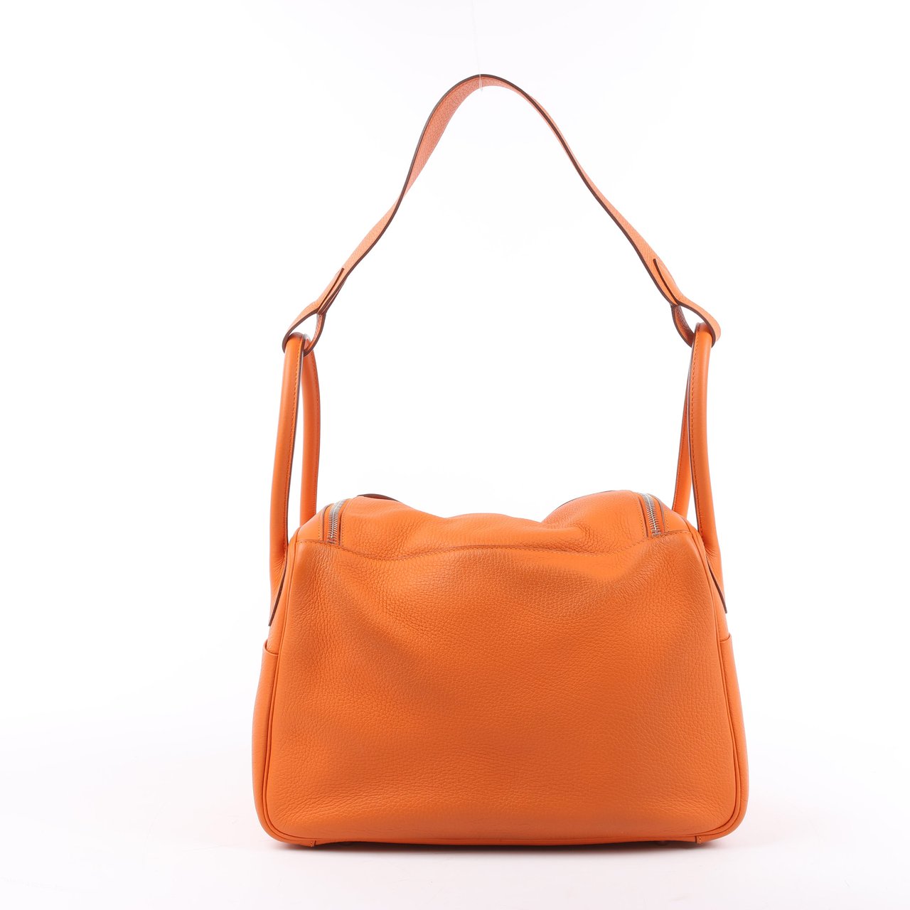 Hermès Hermes Lindy 34 Taurillon Clemence Orange Silver Metal Fittings Handbag □P:2012 Oranje
