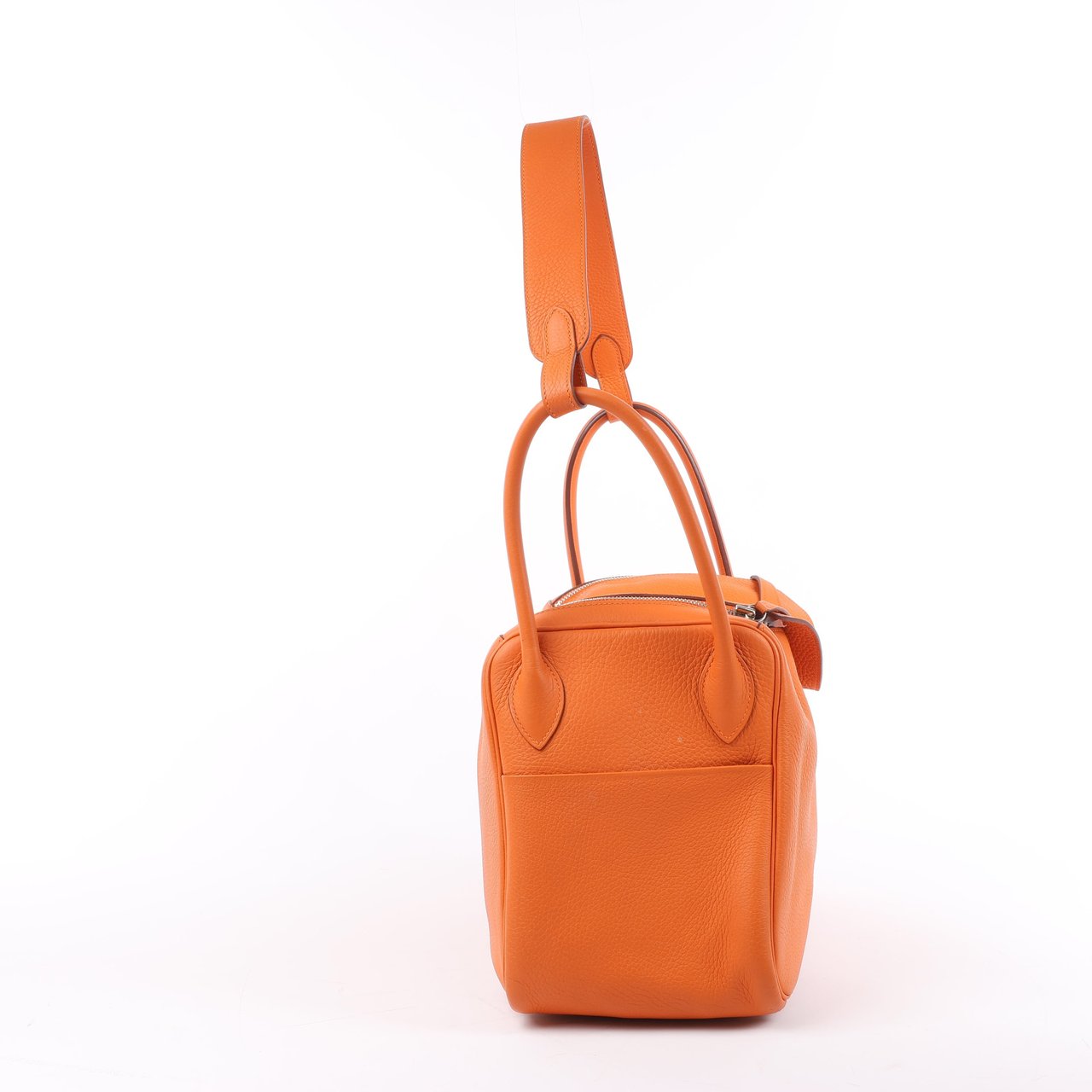 Hermès Hermes Lindy 34 Taurillon Clemence Orange Silver Metal Fittings Handbag □P:2012 Oranje