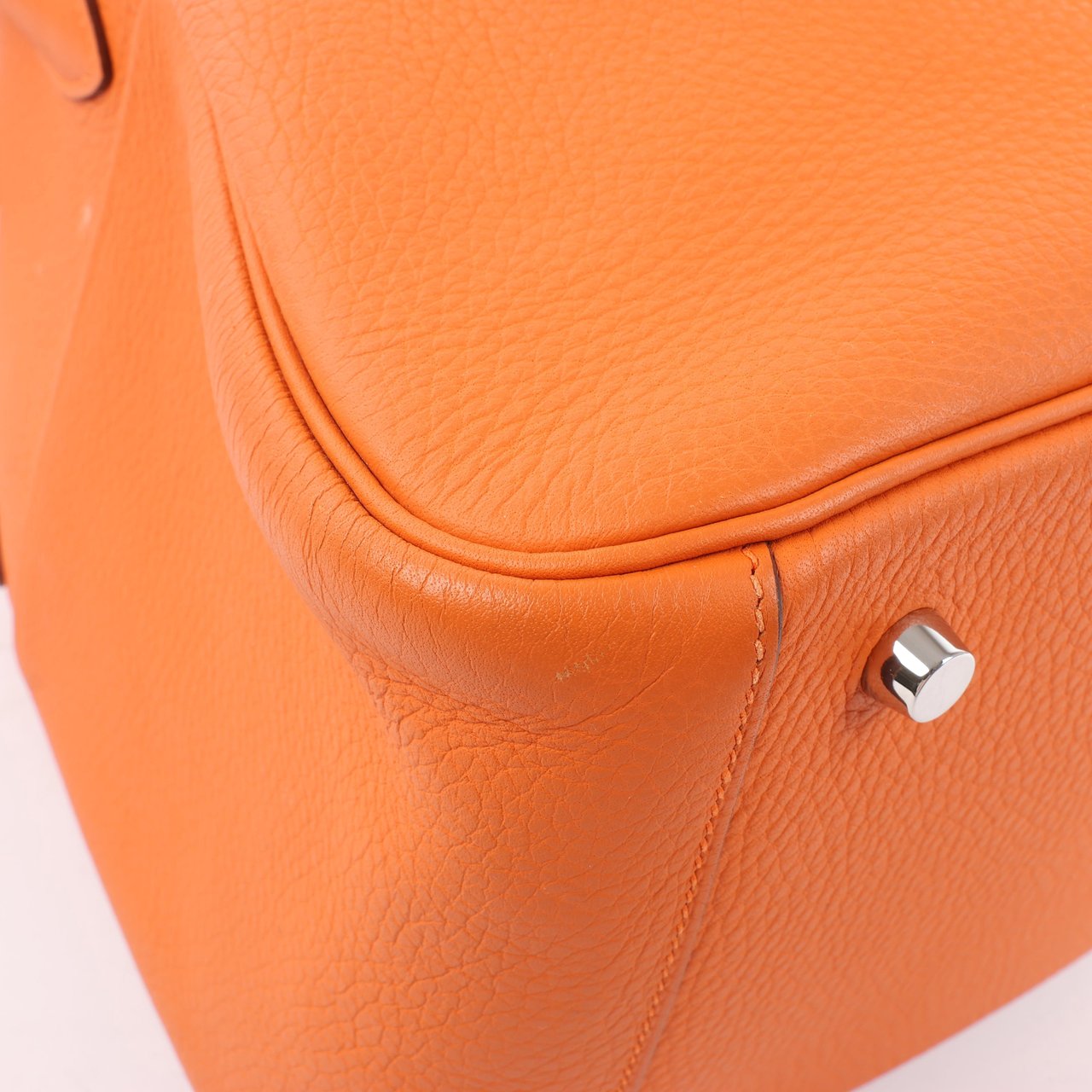 Hermès Hermes Lindy 34 Taurillon Clemence Orange Silver Metal Fittings Handbag □P:2012 Oranje