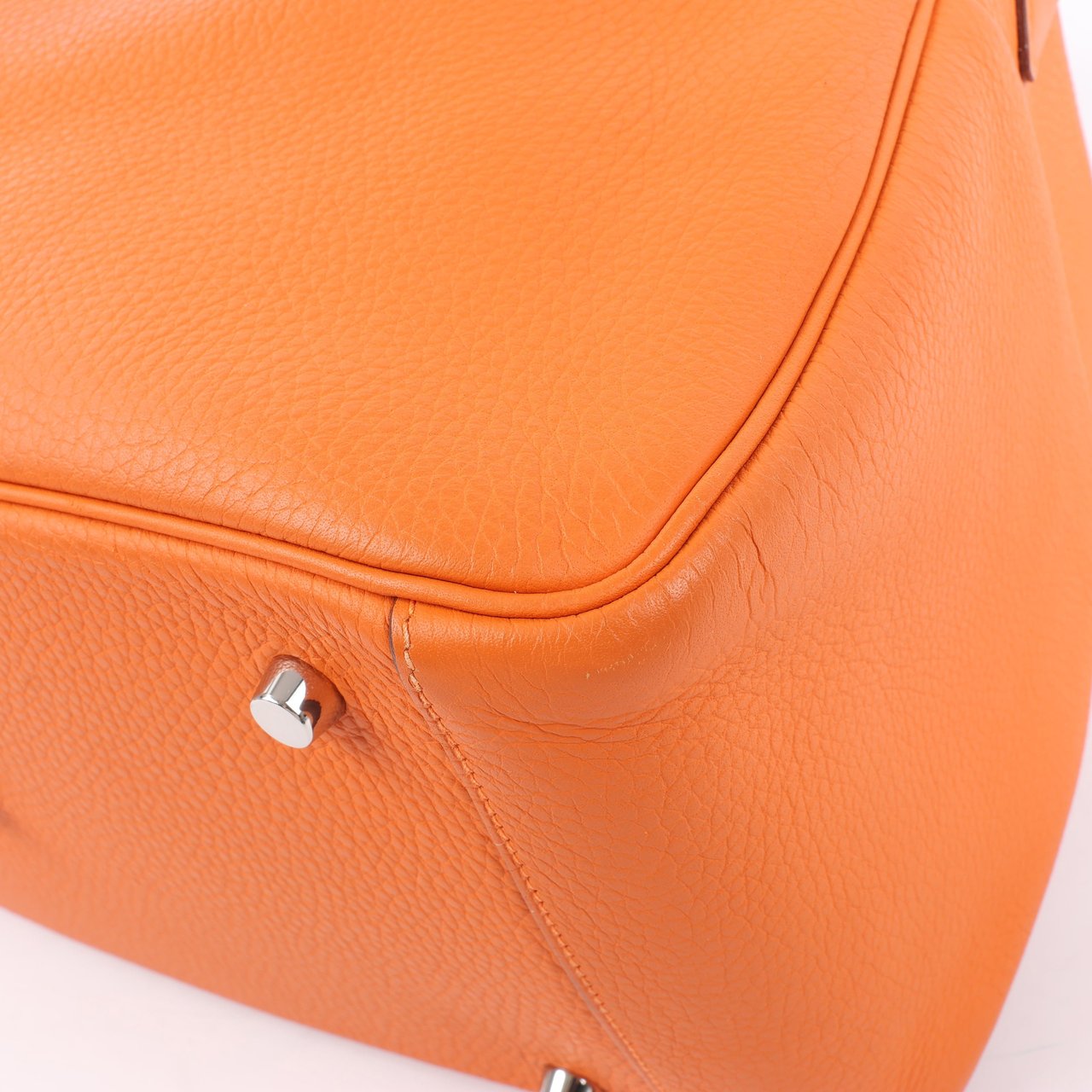 Hermès Hermes Lindy 34 Taurillon Clemence Orange Silver Metal Fittings Handbag □P:2012 Oranje