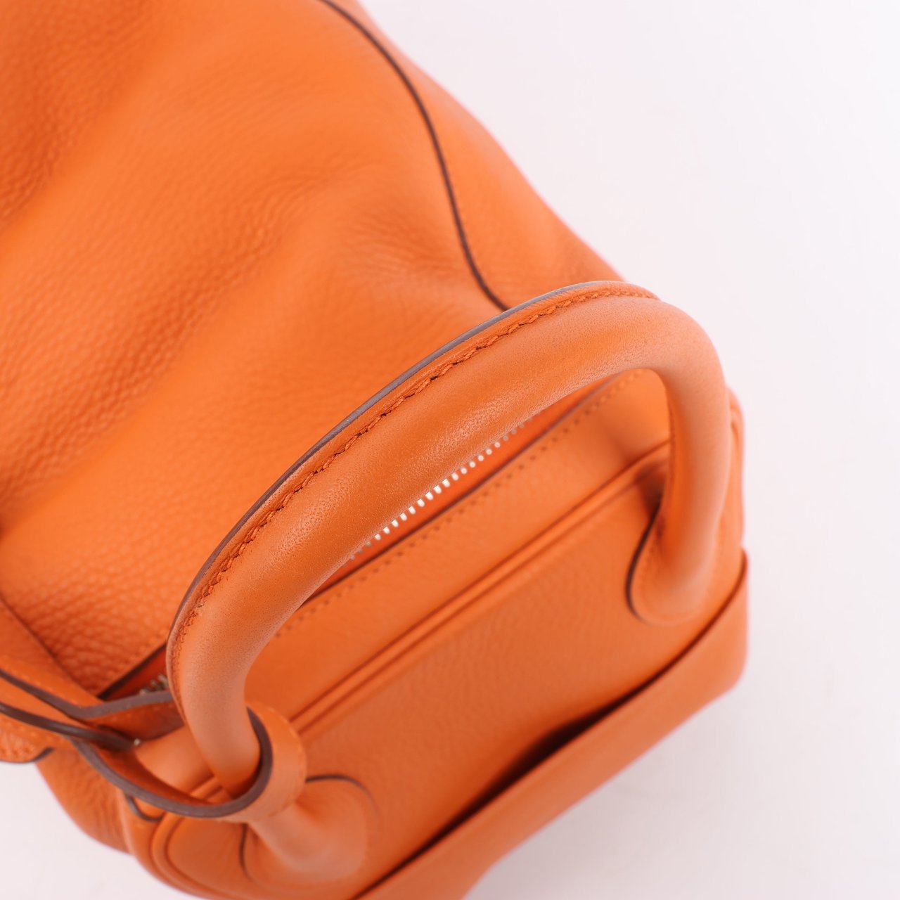Hermès Hermes Lindy 34 Taurillon Clemence Orange Silver Metal Fittings Handbag □P:2012 Oranje