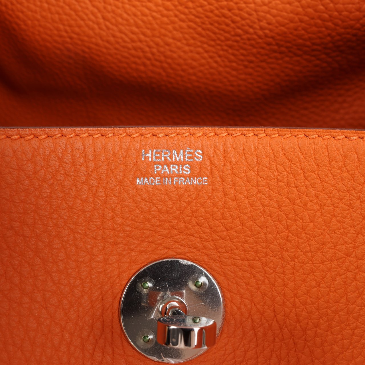 Hermès Hermes Lindy 34 Taurillon Clemence Orange Silver Metal Fittings Handbag □P:2012 Oranje