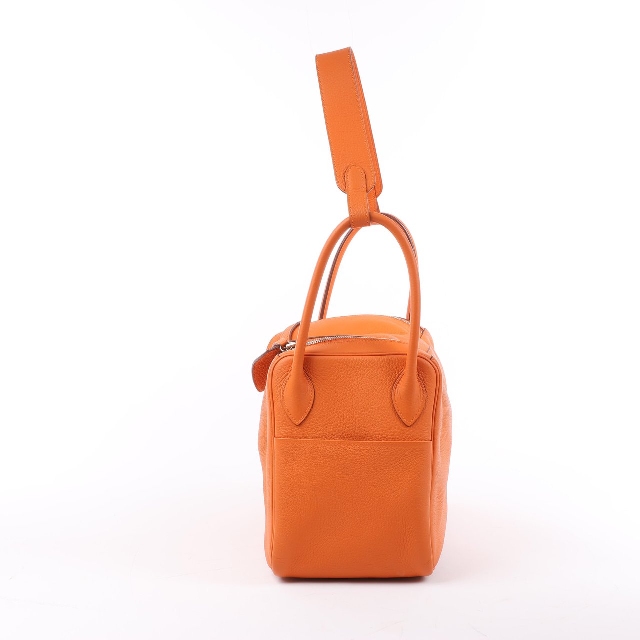 Hermès Hermes Lindy 34 Taurillon Clemence Orange Silver Metal Fittings Handbag □P:2012 Oranje