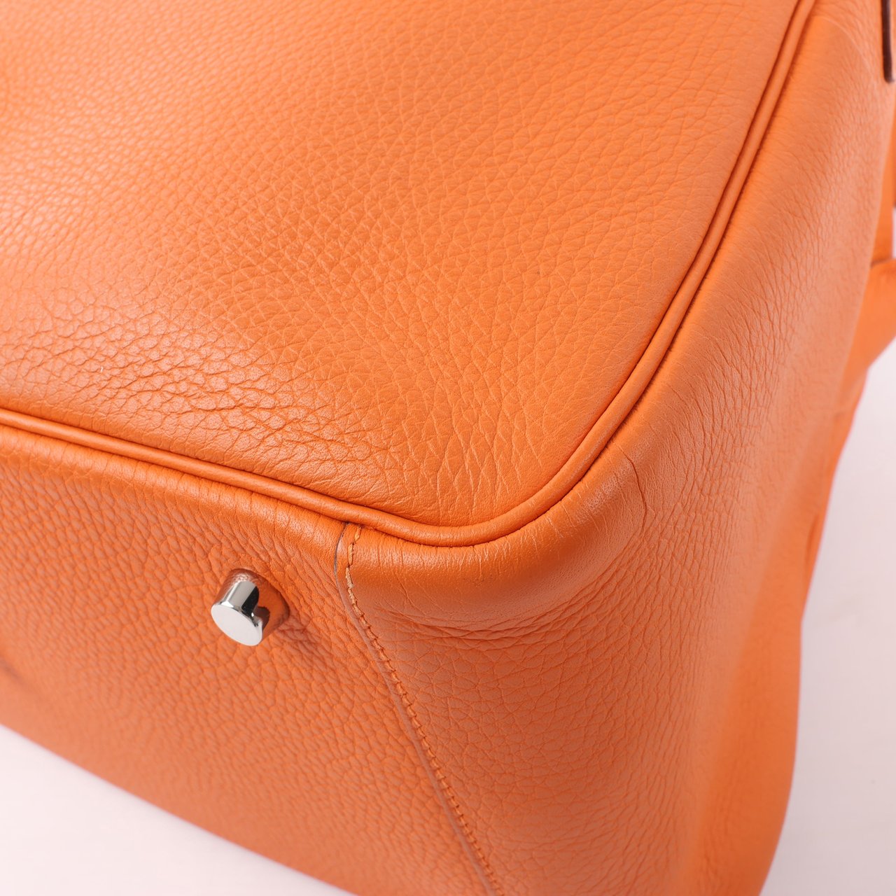 Hermès Hermes Lindy 34 Taurillon Clemence Orange Silver Metal Fittings Handbag □P:2012 Oranje