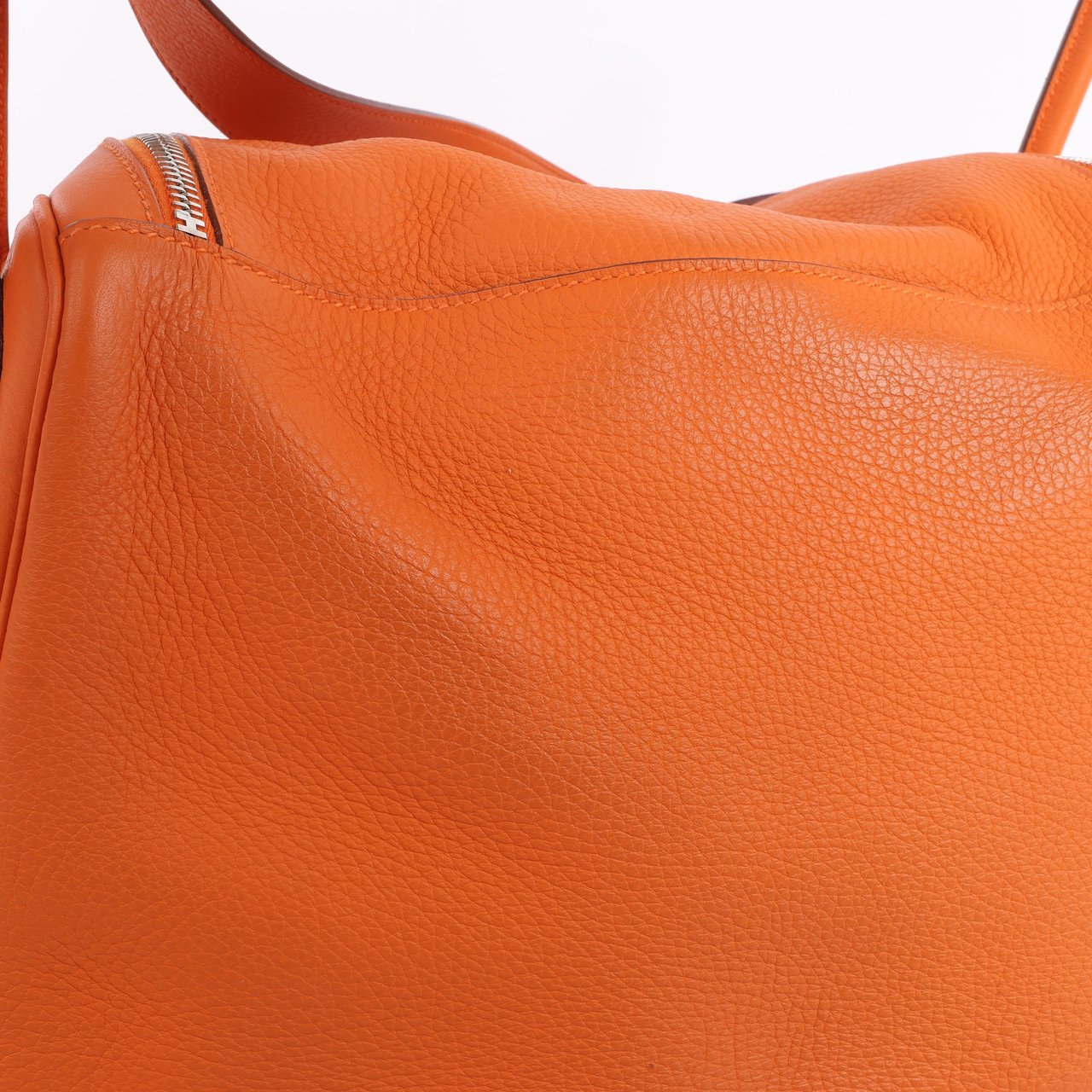 Hermès Hermes Lindy 34 Taurillon Clemence Orange Silver Metal Fittings Handbag □P:2012 Oranje