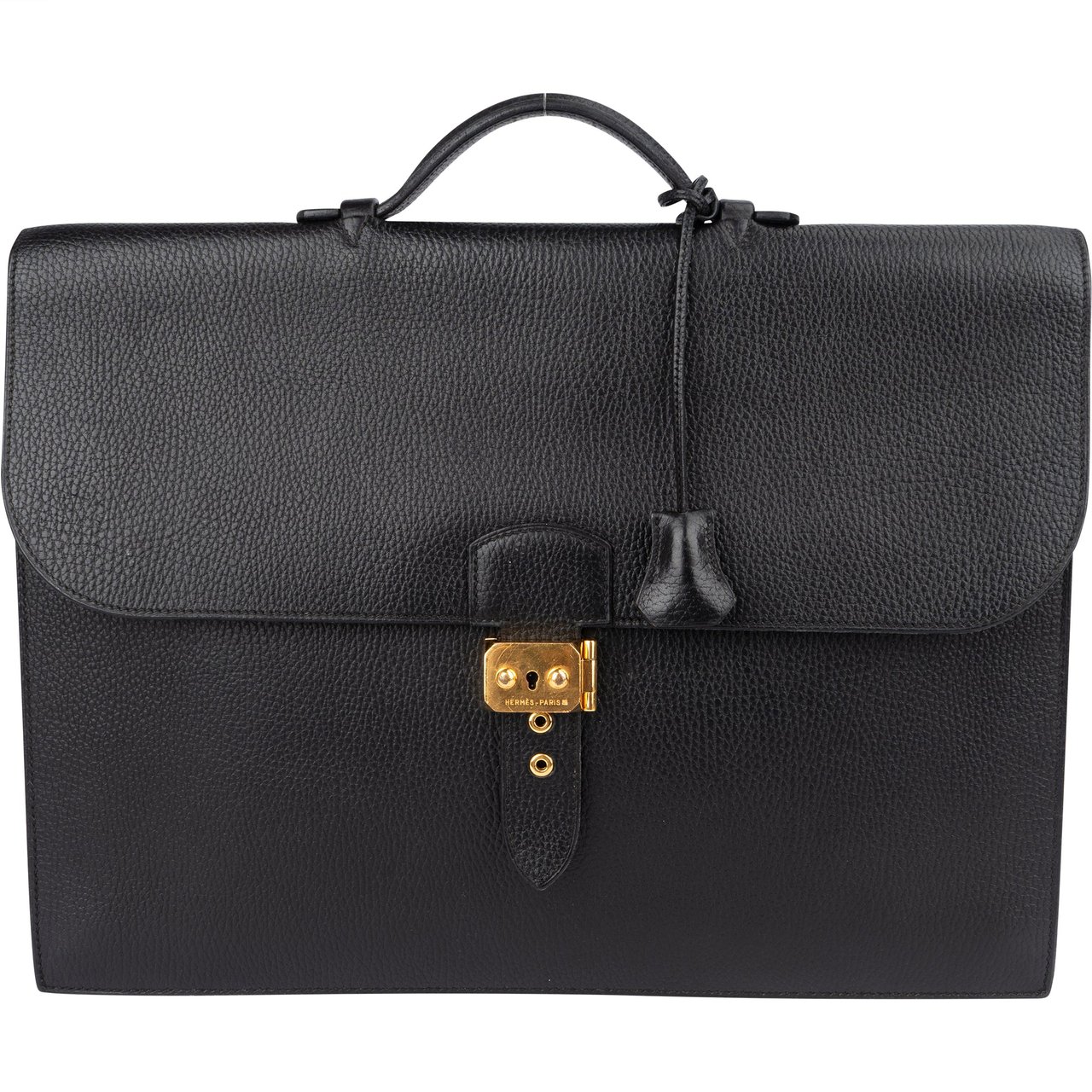 Hermès Hermès Taurillon Clémence Leather Sac à Dépêches Business Bag Zwart