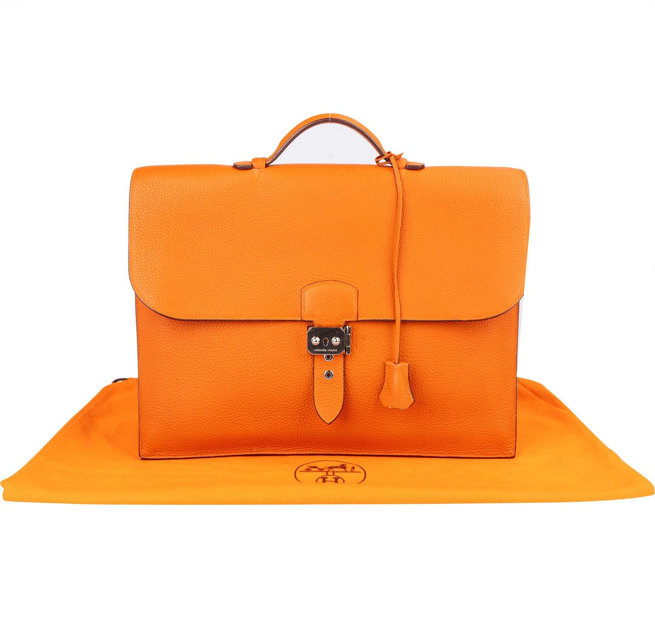 Hermès Hermès Orange Togo Leather Sac à Dépêches Business Bag Oranje