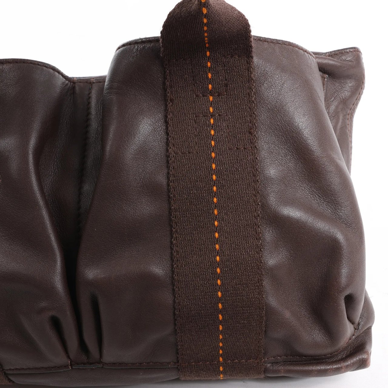 Hermès Hermes Caravan Horizontal PM Veau Derma Chocolat Silver Metal Fittings 2Way Handbag Bruin