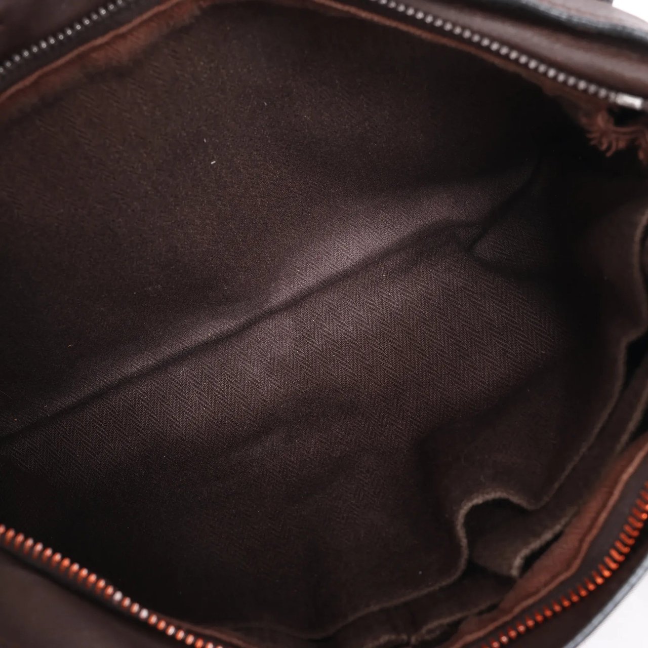 Hermès Hermes Caravan Horizontal PM Veau Derma Chocolat Silver Metal Fittings 2Way Handbag Bruin