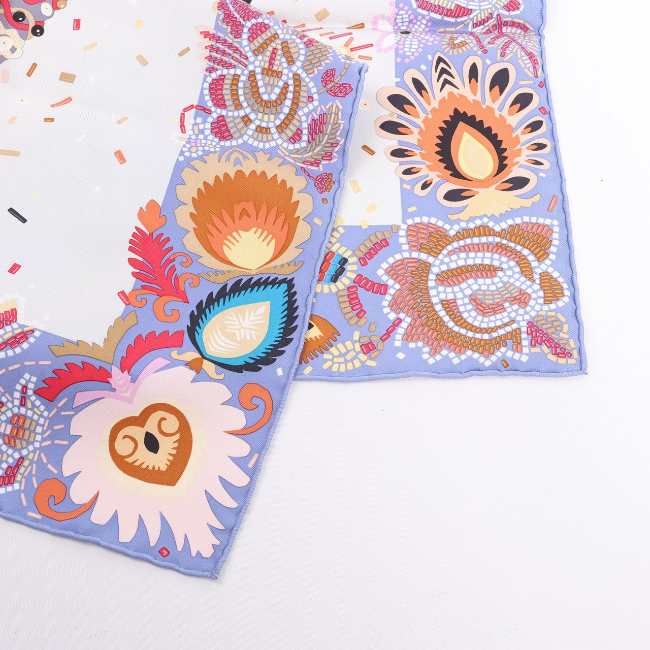 Hermès Hermès Carré 90 "Costume de Fete" 100% Silk Scarf in Purple Paars