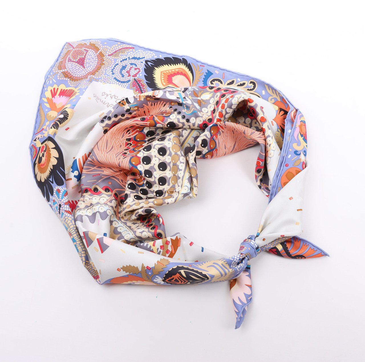 Hermès Hermès Carré 90 "Costume de Fete" 100% Silk Scarf in Purple Paars