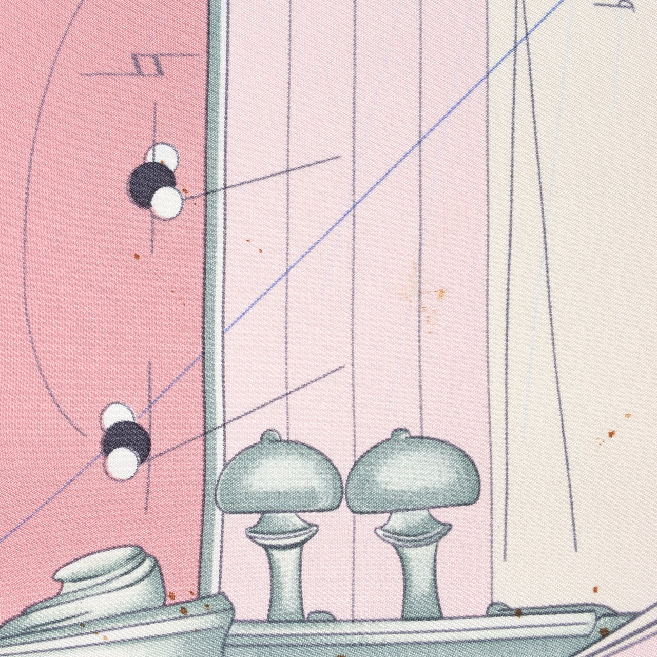 Hermès Hermès Carré 90 "La Musique Des Spheres" 100% Silk Scarf in Pink Roze