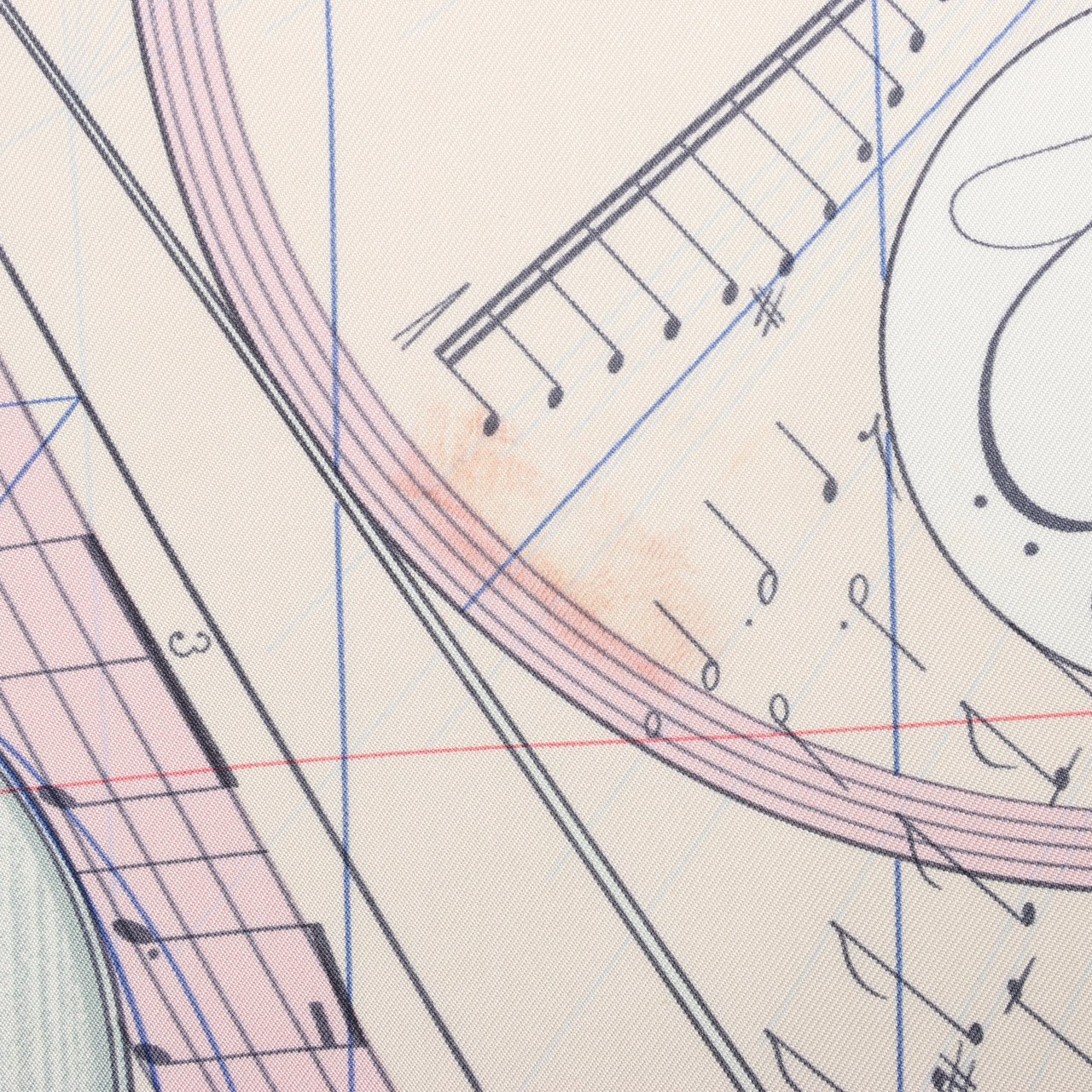 Hermès Hermès Carré 90 "La Musique Des Spheres" 100% Silk Scarf in Pink Roze