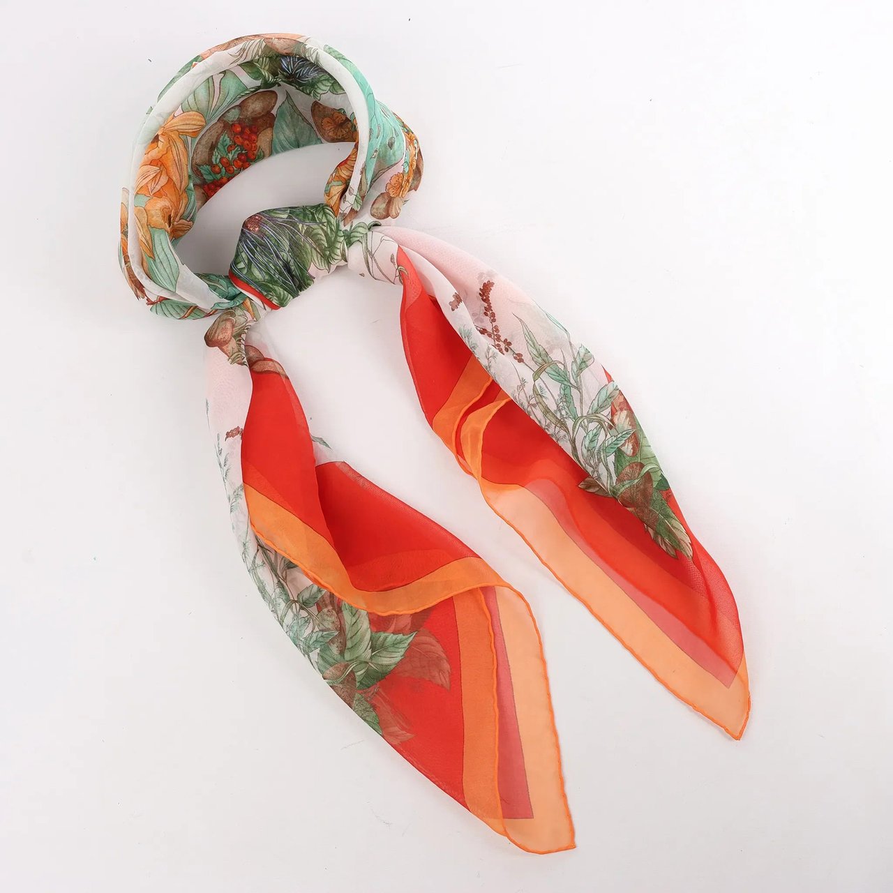 Hermès Hermès Carré 90 "Pythagore" Silk handkerchief in Orange Oranje