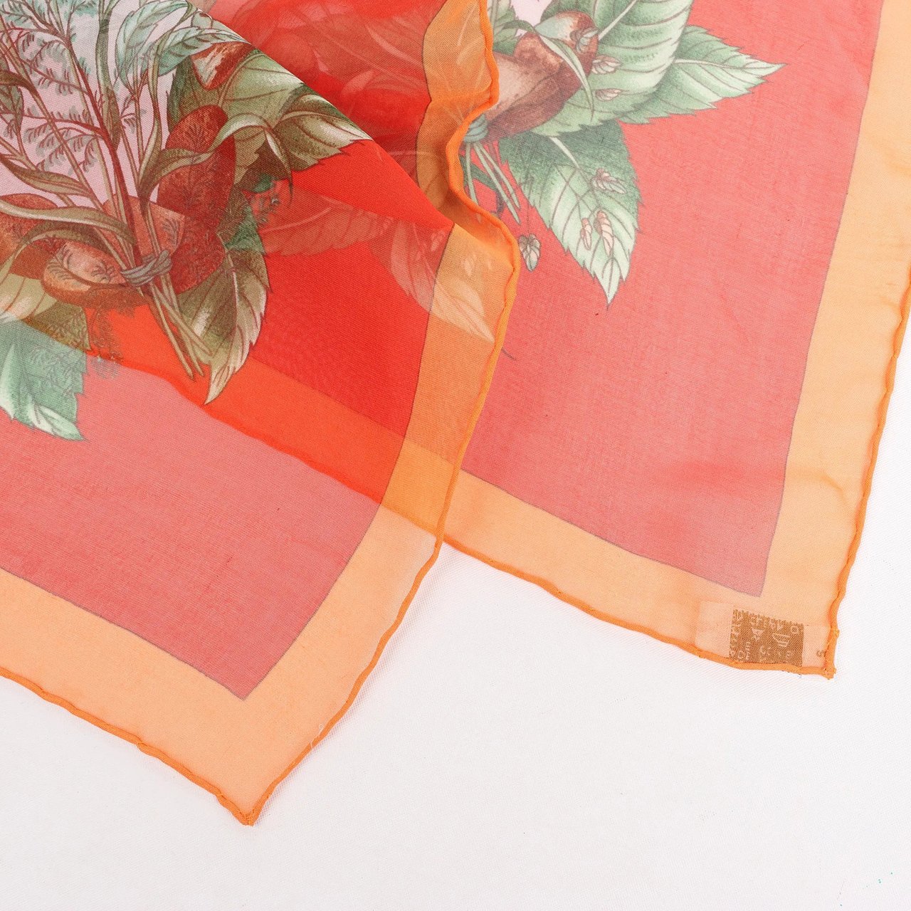 Hermès Hermès Carré 90 "Pythagore" Silk handkerchief in Orange Oranje