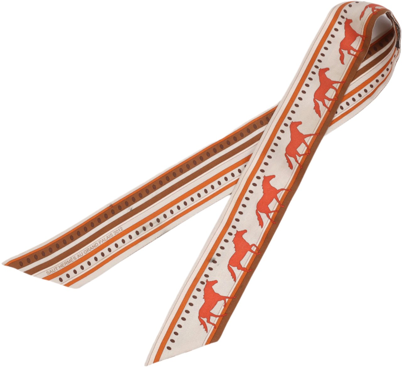 Hermès Hermès Sequences Horse Twilly Scarves in Orange Oranje