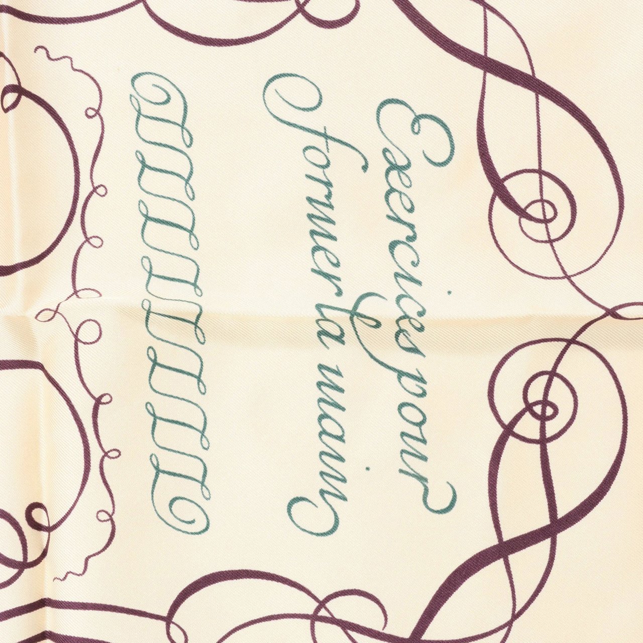 Hermès Hermès Carré 90 "L'ART D'ECRIRE" Silk handkerchief in Beige Beige