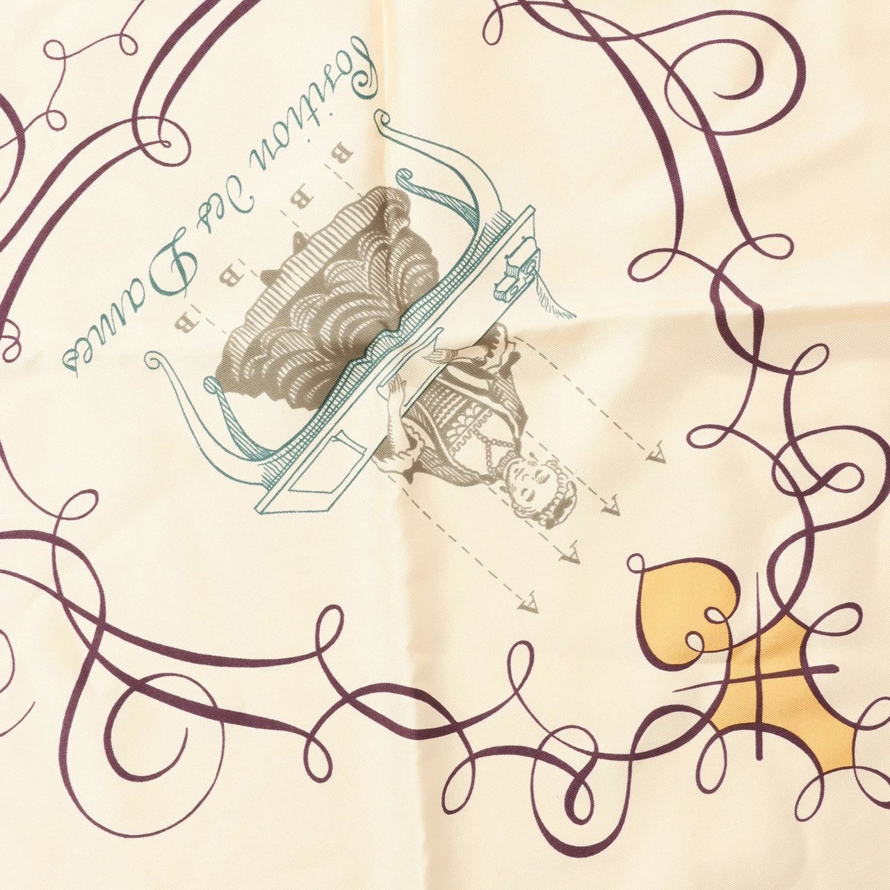 Hermès Hermès Carré 90 "L'ART D'ECRIRE" Silk handkerchief in Beige Beige