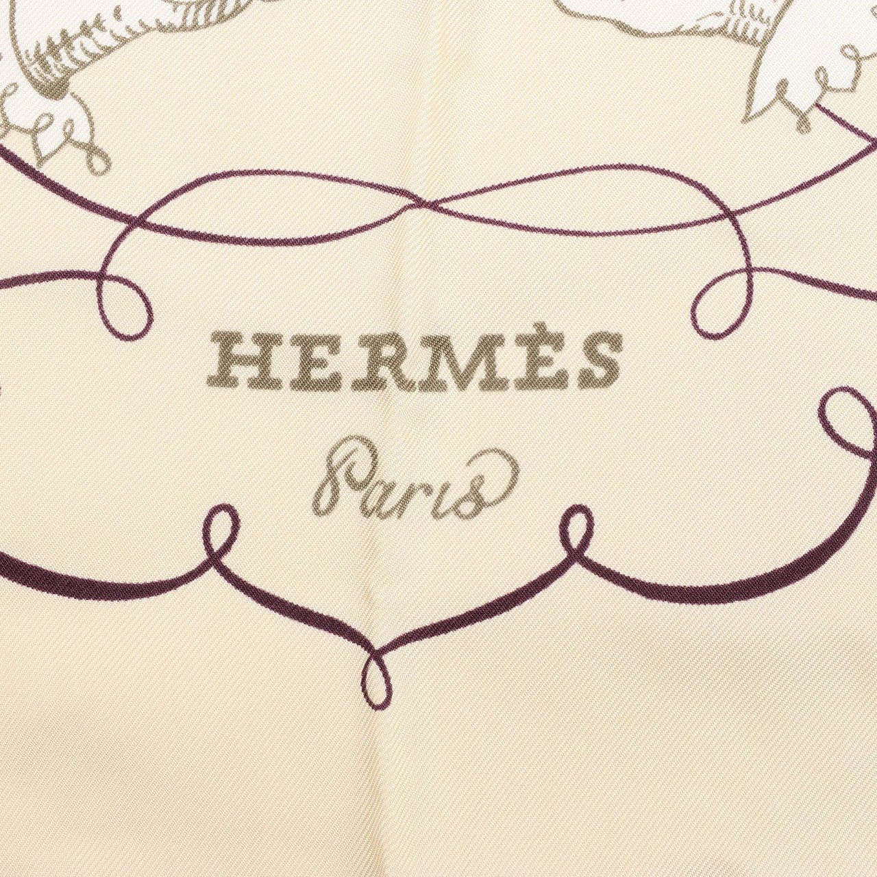 Hermès Hermès Carré 90 "L'ART D'ECRIRE" Silk handkerchief in Beige Beige