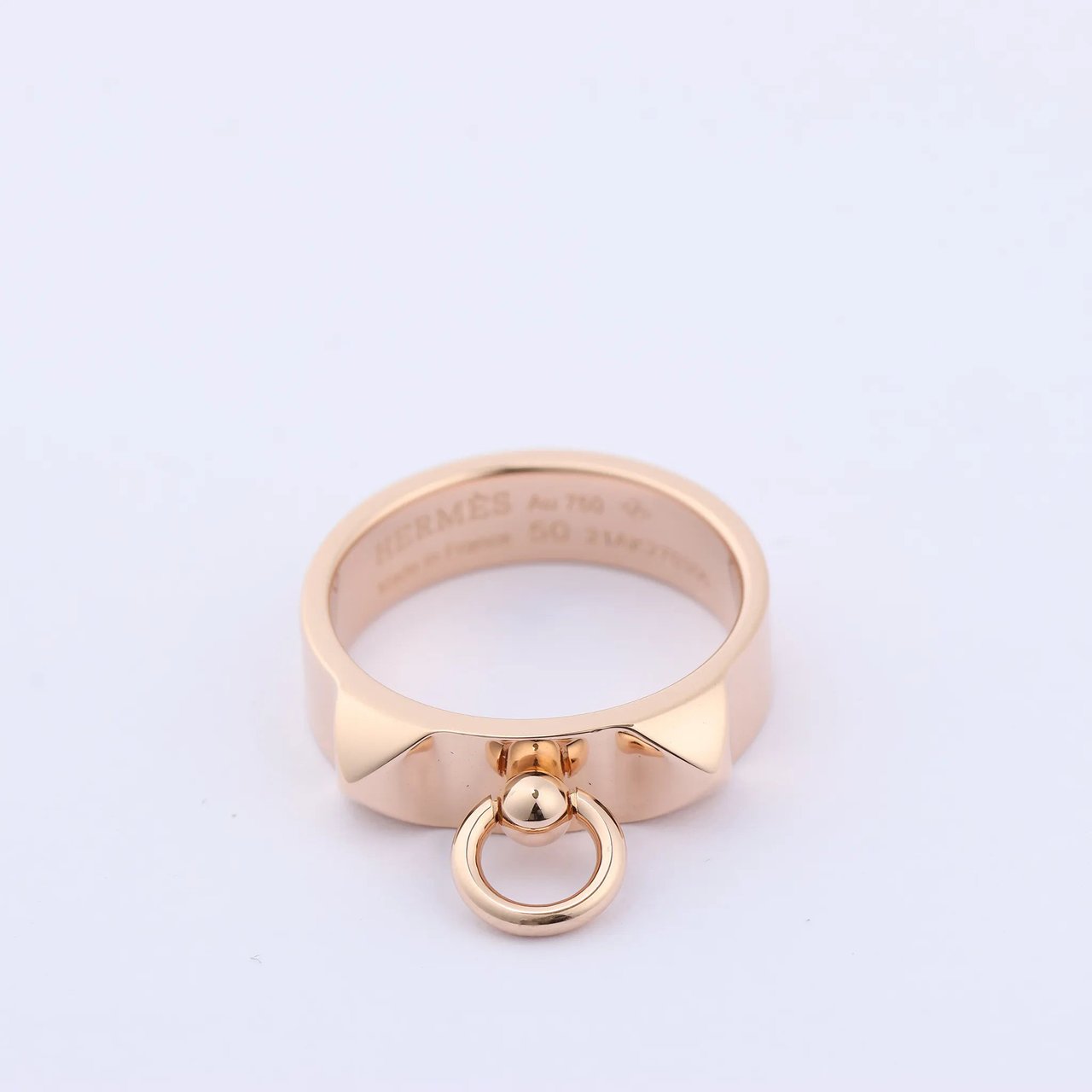 Hermès Hermes Collier de Chien Ring 750(PG) 6.5g 50 21AK270306 Goud