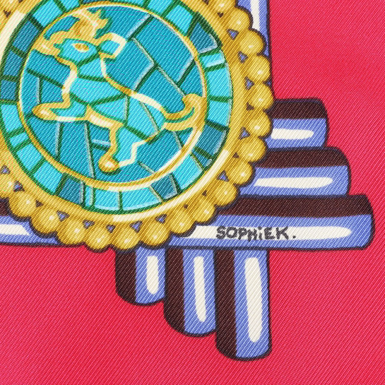 Hermès Hermès Carré 90 "HUACA PIRU" Silk handkerchief in Pink Roze