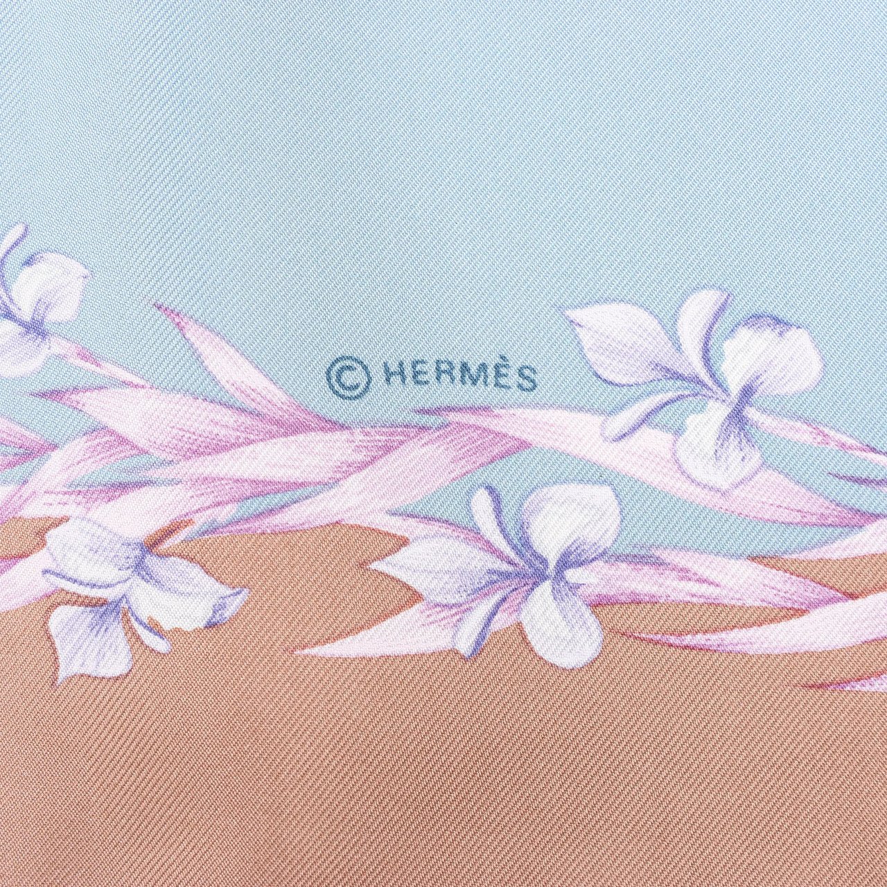 Hermès Hermès Carré 90 "H.d'Origny" Silk handkerchief in Blue Blauw