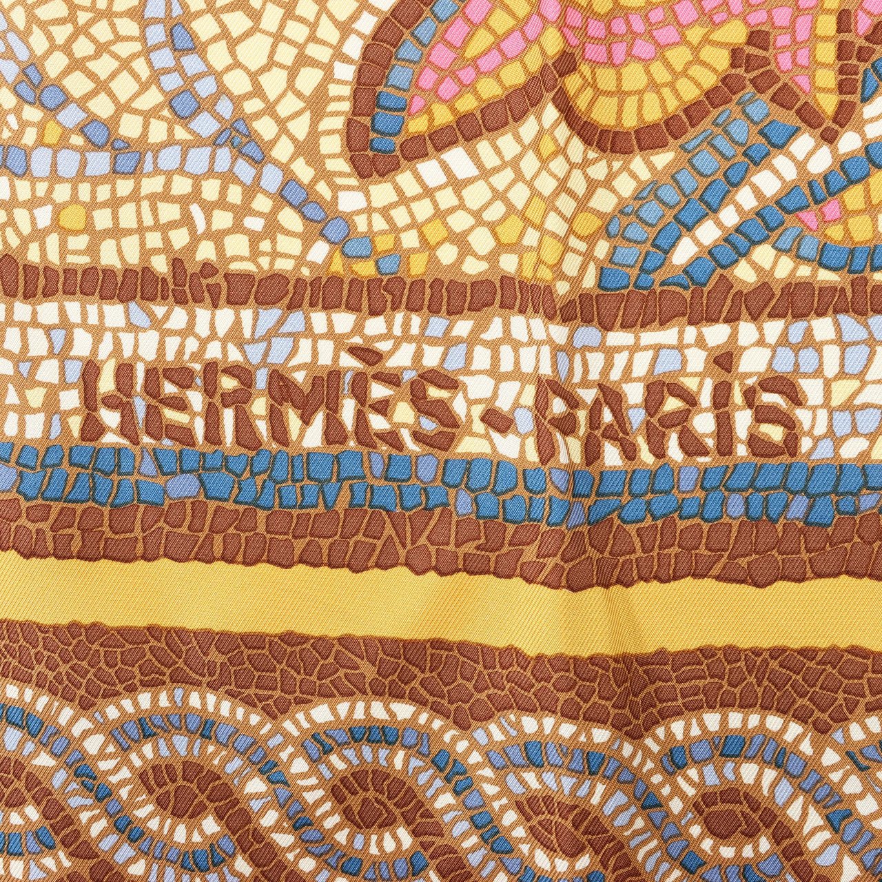 Hermès Hermès Carré 90 "SOUS LE CEDRE" Silk handkerchief in Brown Bruin